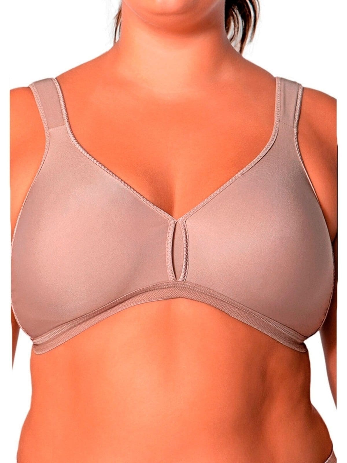 Vista 2 Kit com 3 Sutiãs sem Aro e sem Bojo Olimpo Conforto Demillus 61004 Demillus vermelho