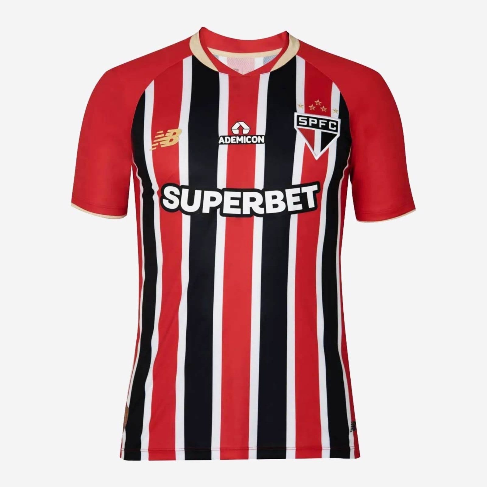Vista 2 Camisa New Balance São Paulo II 2025 5 Arboleda New Balance branco
