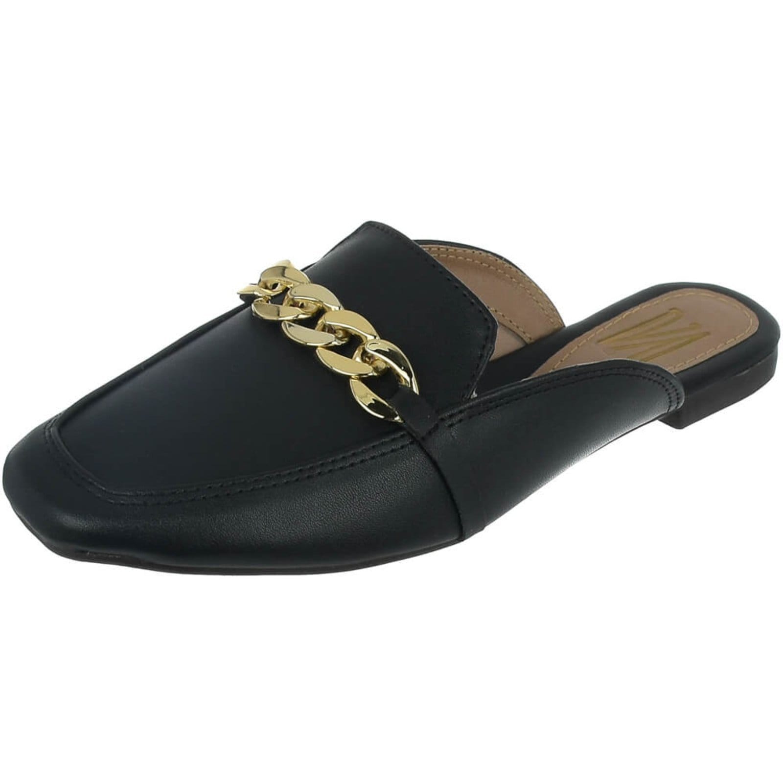 Mule Sapatilha Feminina Bico Quadrado Flat Macio Via Angel 44.03