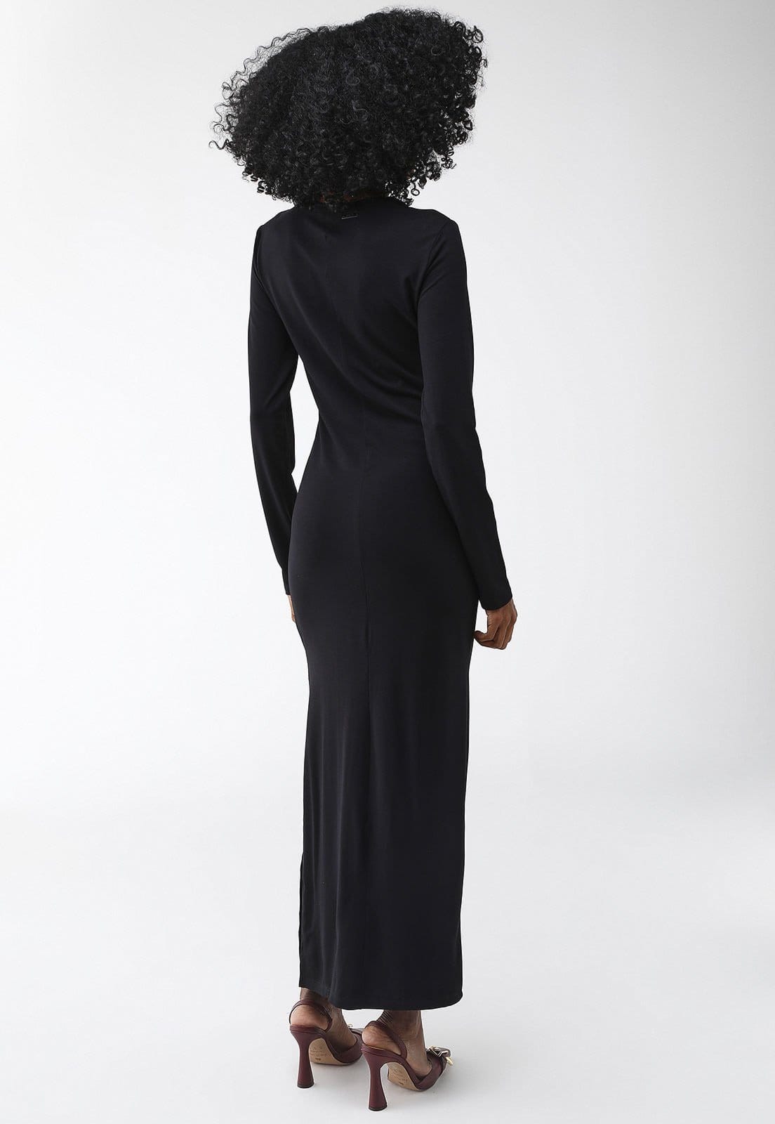 Vista 2 Vestido Forum Longo Liso Forum preto