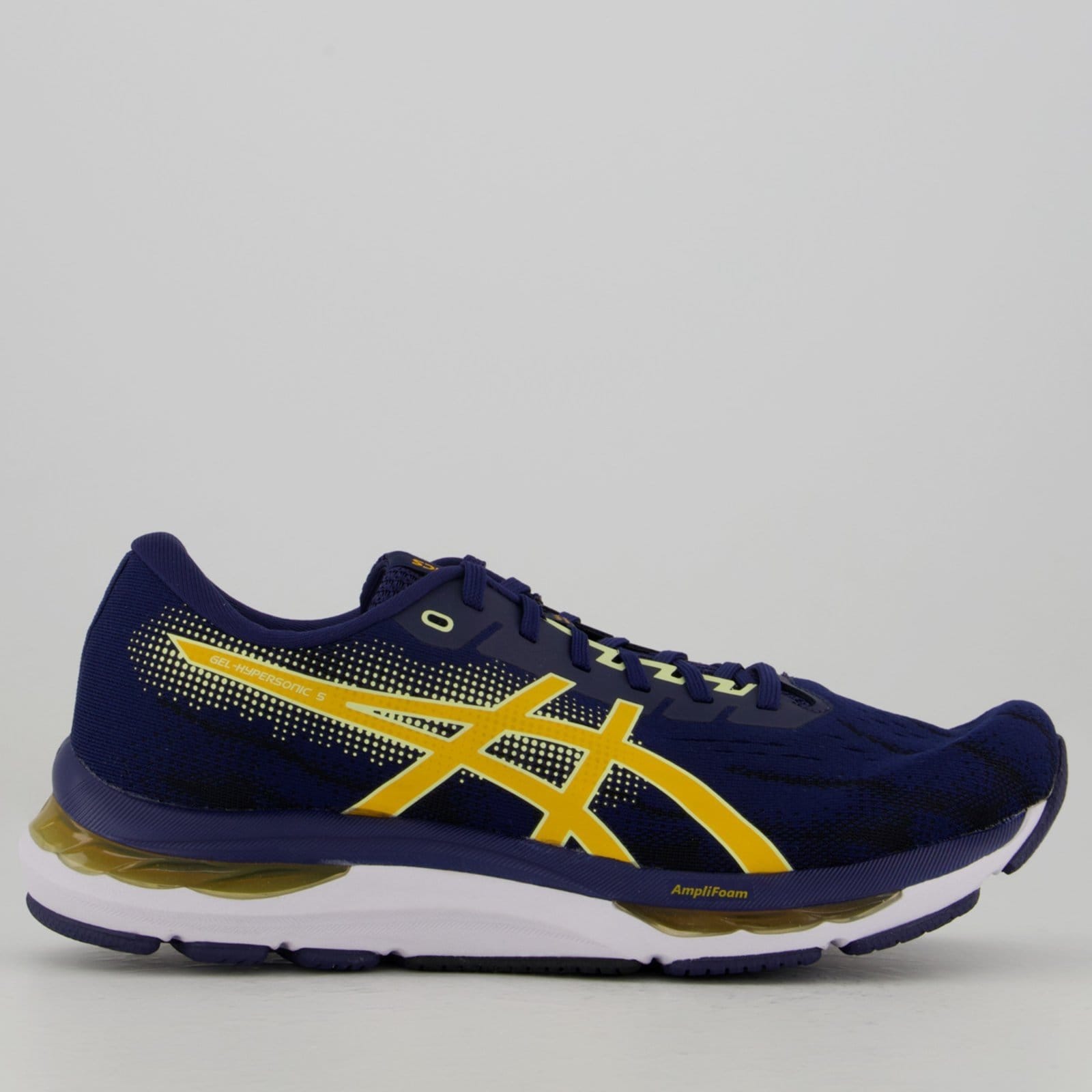 Tênis Asics Gel Hypersonic 5 Marinho e Amarelo