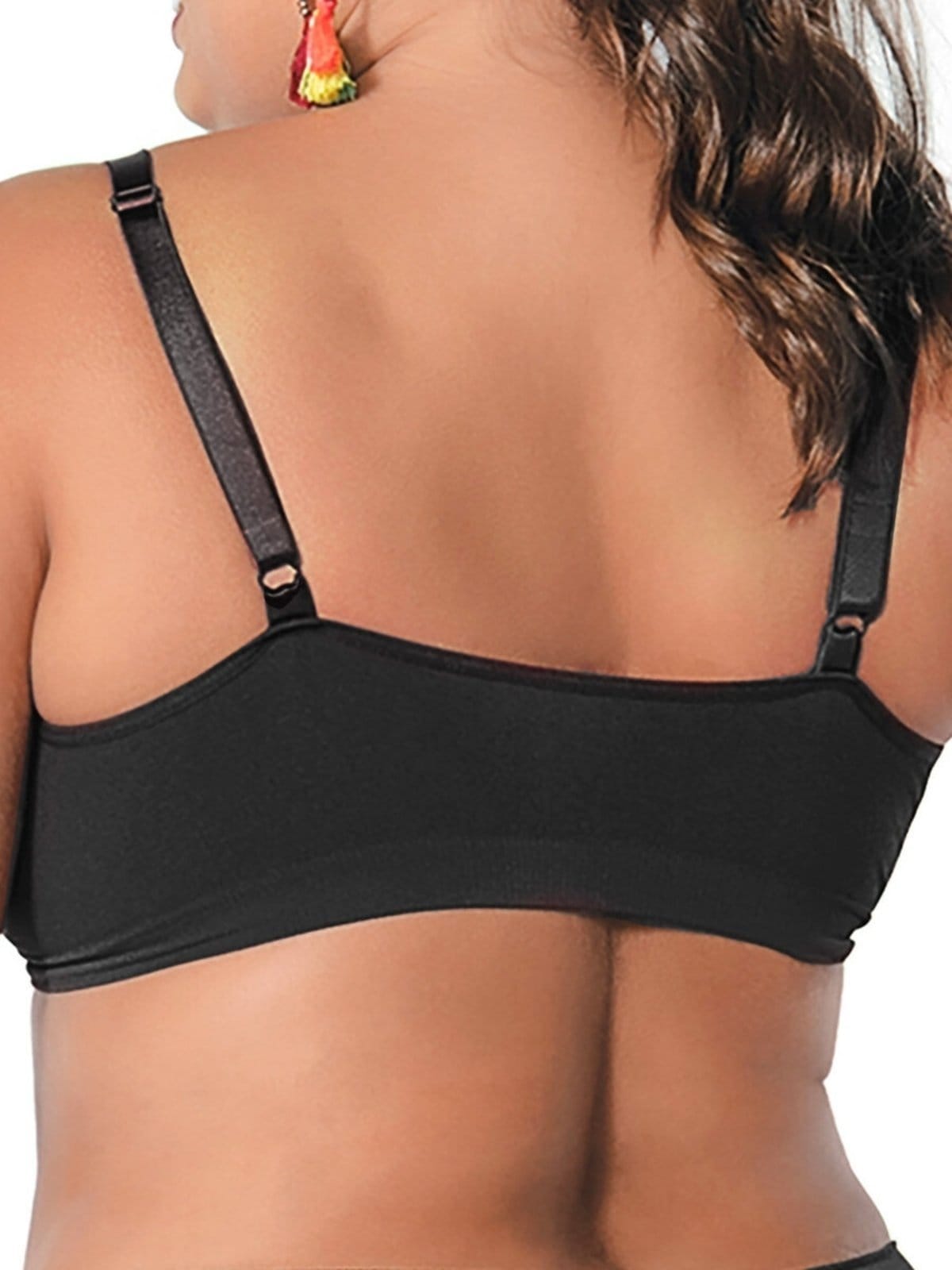 Vista 2 Top sem Aro e sem Bojo Ultraleve Demillus 61146 Plus Size Demillus preto