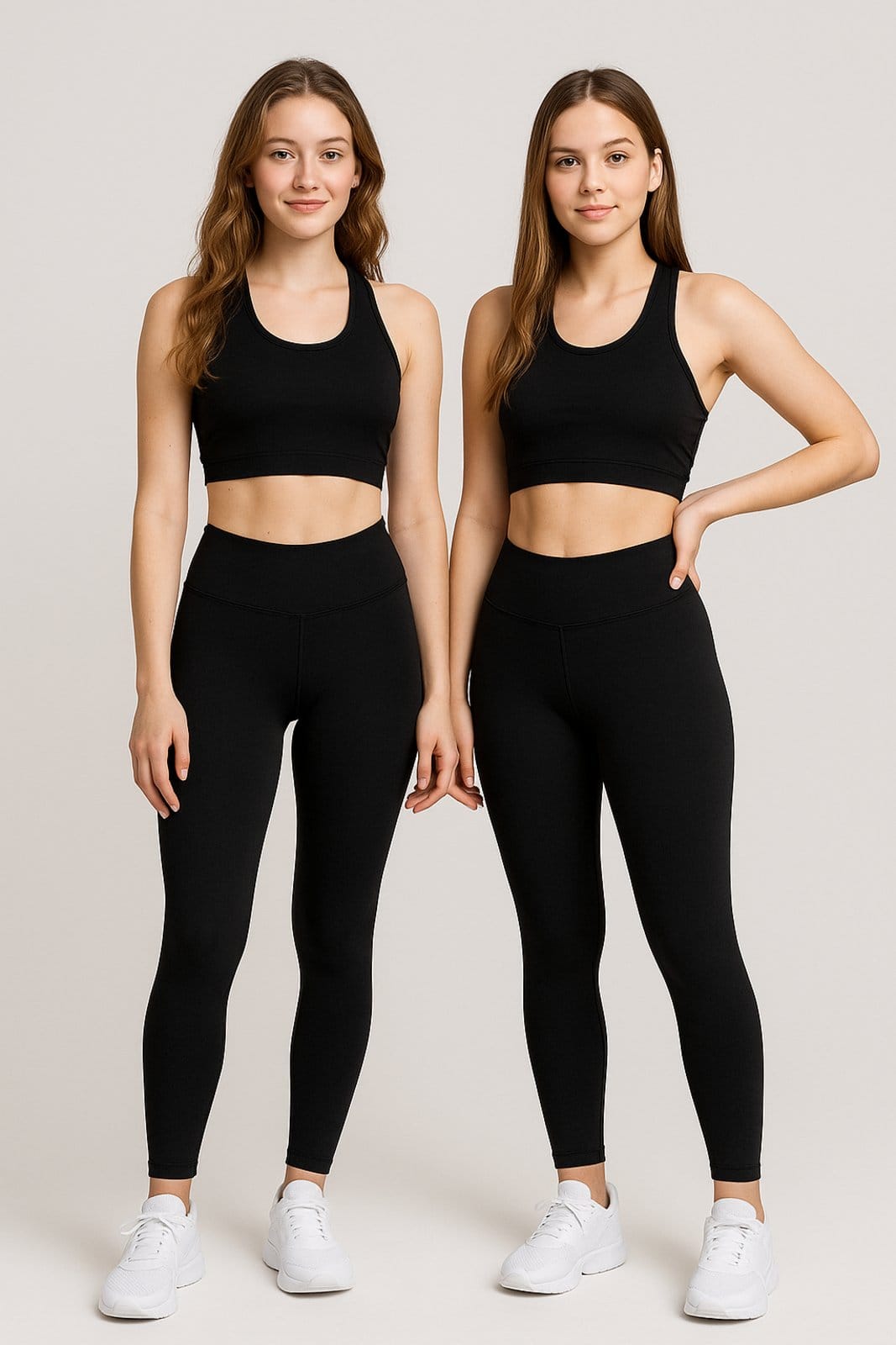 Kit Com 2 Calças Leggings + Top Nadador D Bell Outlet Fashion Esportivo