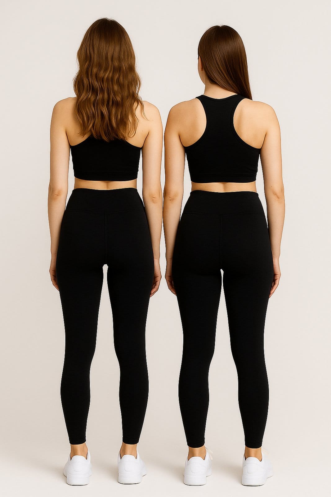 Vista 2 Kit Com 2 Calças Leggings + Top Nadador D Bell Outlet Fashion Esportivo D BELL OUTLET FASHION preto