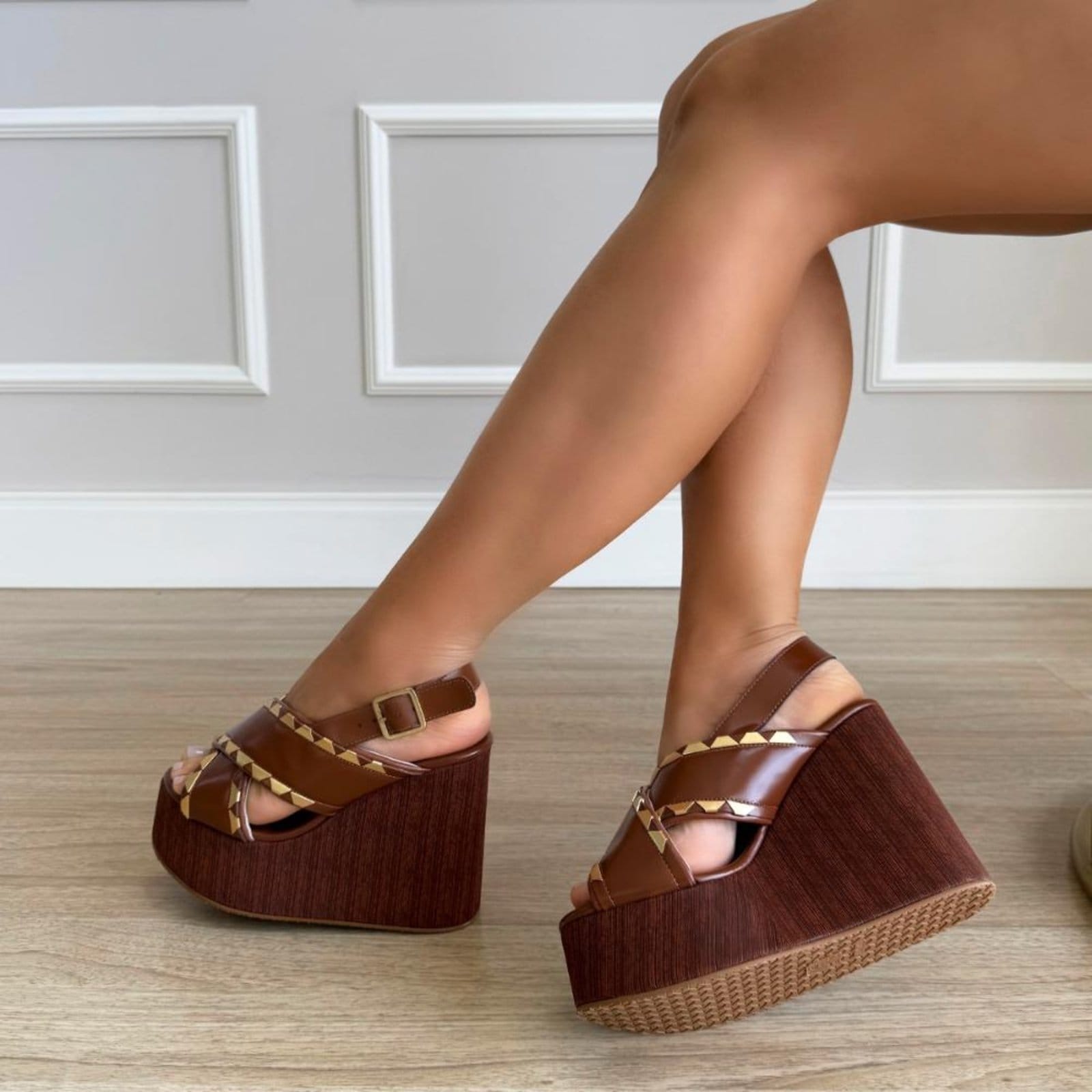 Sandália Meia Pata Tiras com Metais Duda - 2