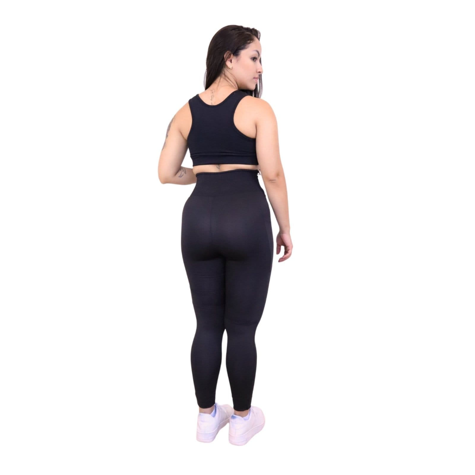 Vista 2 Calça Legging Plus Size Heide Ribeiro ZipSecure Pocket Compression Heide Ribeiro preto
