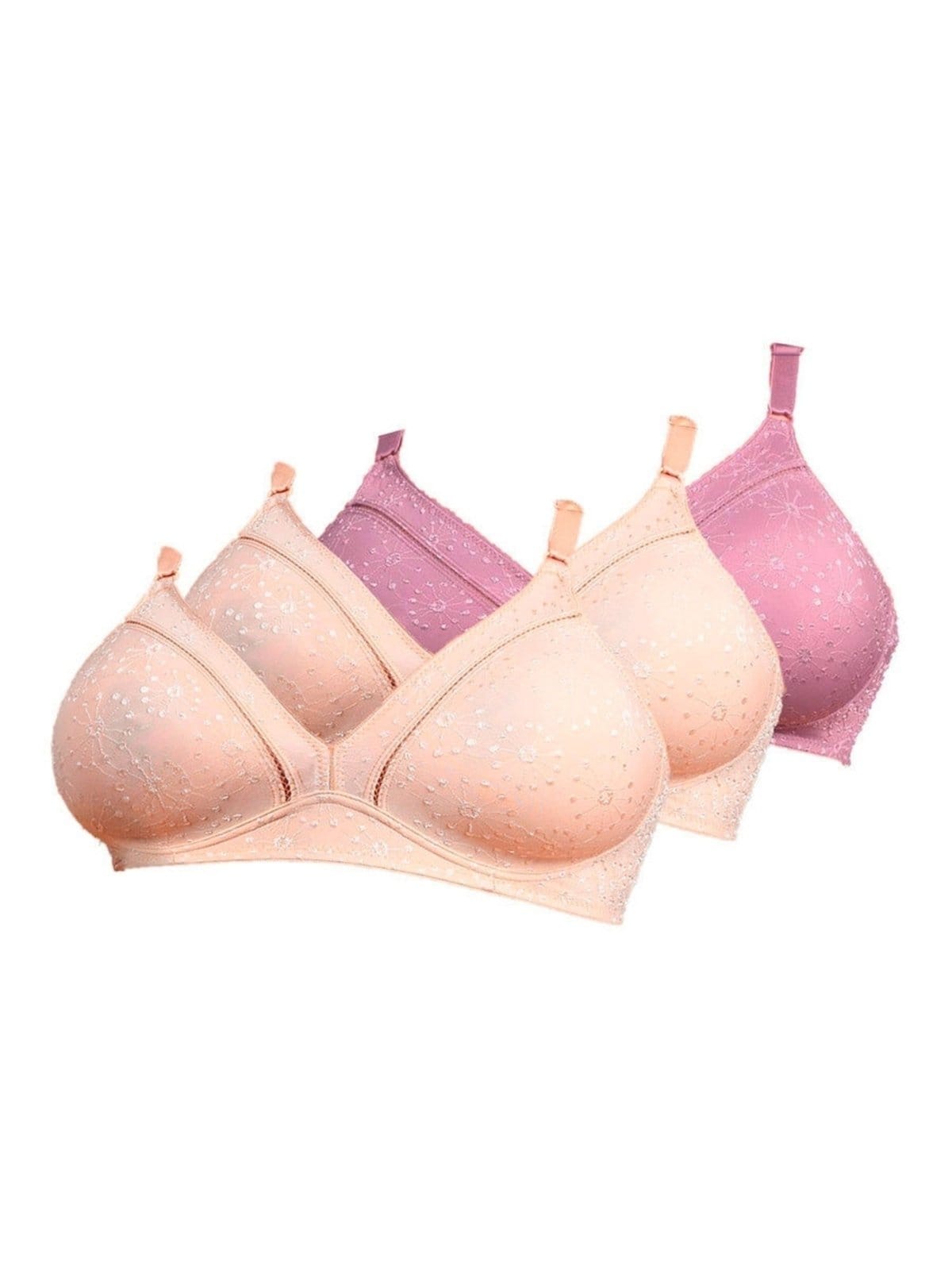 Kit com 3 Sutiãs sem Aro e sem Bojo Duloren 111743 Taça B