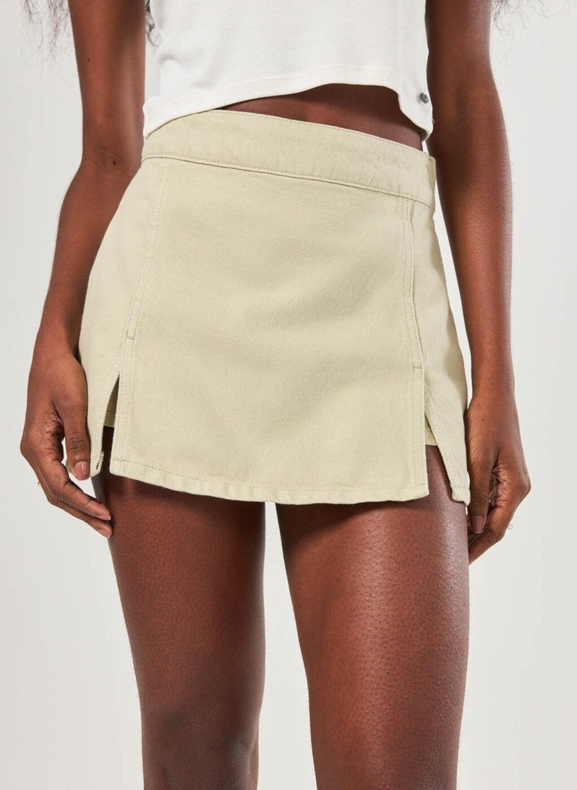 Vista 2 Short Saia Sarja Com Fendas Youcom multicolorido