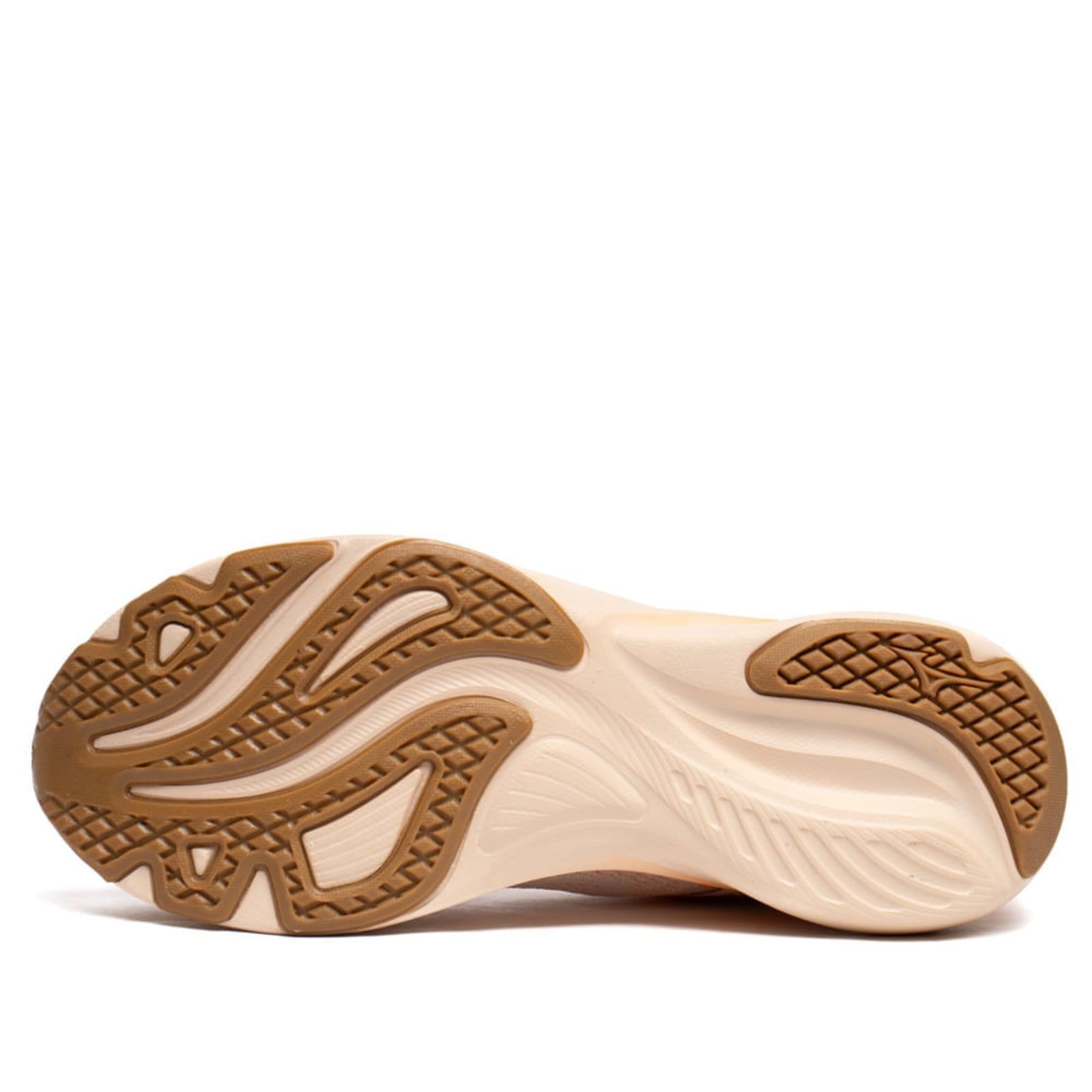 Vista 2 Tênis Feminino Mizuno Glow 3 Knit Softierfoam Laranja Mizuno bege