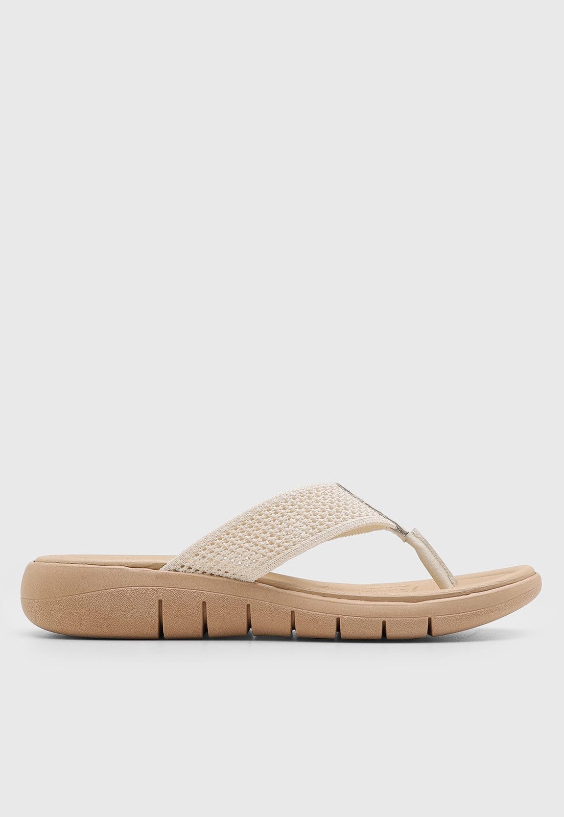 Vista 2 Chinelo Feminino Usaflex Tira Tramado Off White Usaflex off-white white