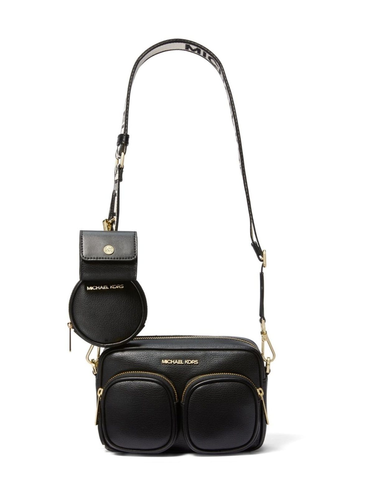 Vista principal Bolsa Transversal Jet Set De Couro Pequena 35S2gttc6l001 Michael Kors preto