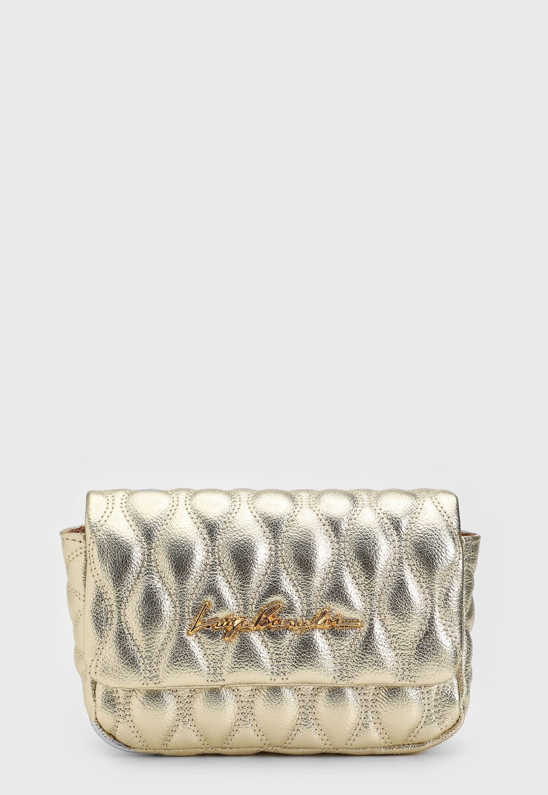 Bolsa Tiracolo Luiza Barcelos Metalizado Dourada