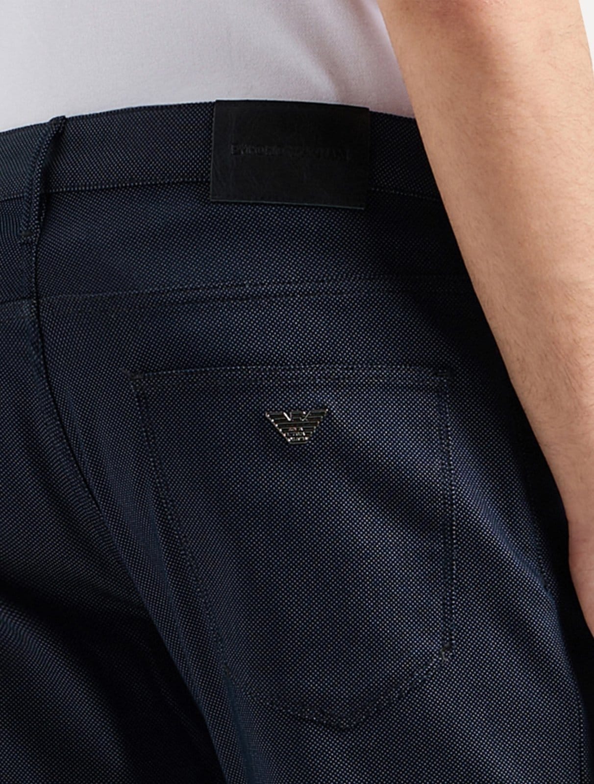 Vista 2 Calça Jeans Empório Armani Masculina J06 Slim Fit Armure 5 Pockets Emporio Armani azul