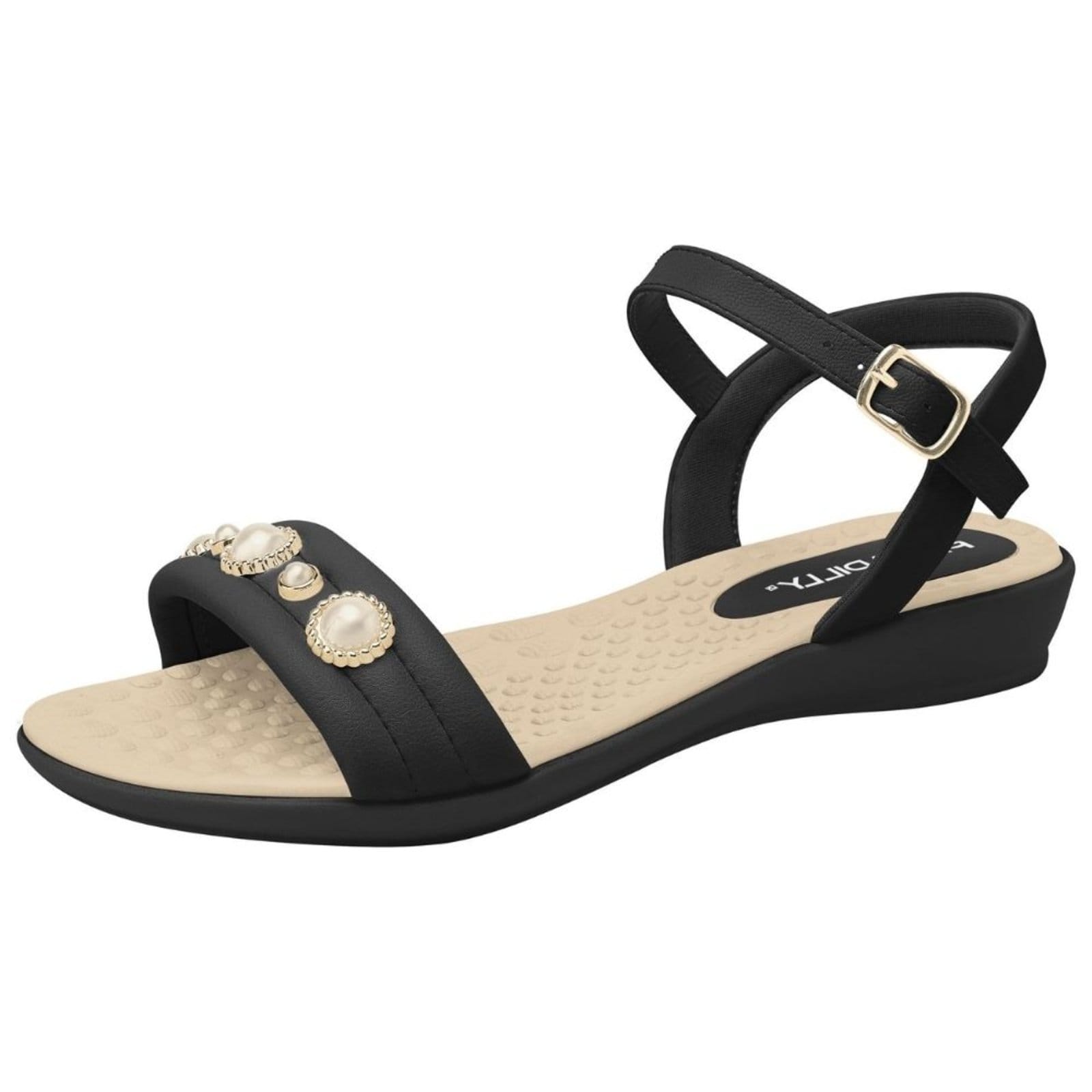 Vista 2 Sandália Feminina Anabela Piccadilly 50 Piccadilly preto