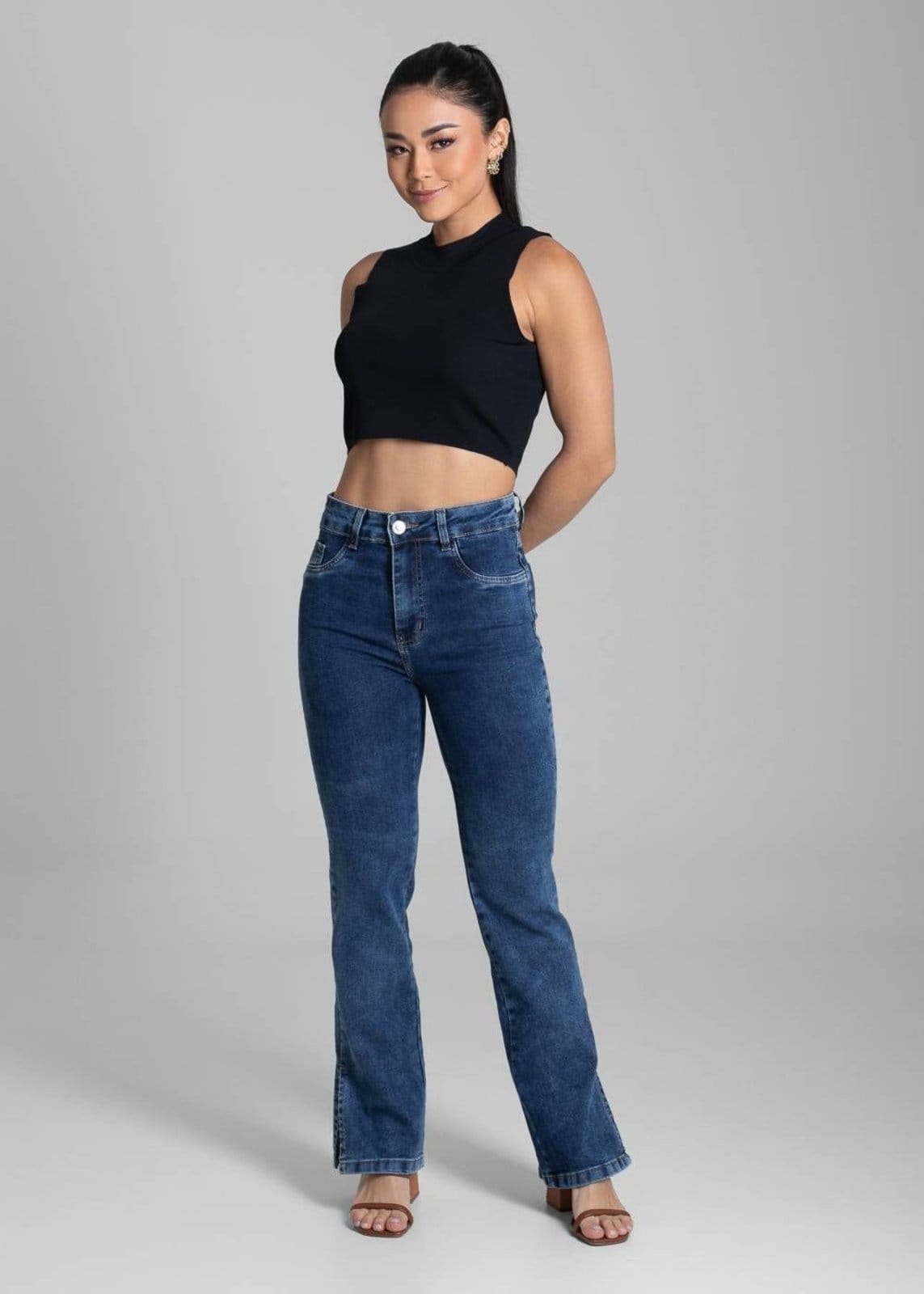 Vista 2 Calça Jeans Sawary Reta - 281771 Sawary azul