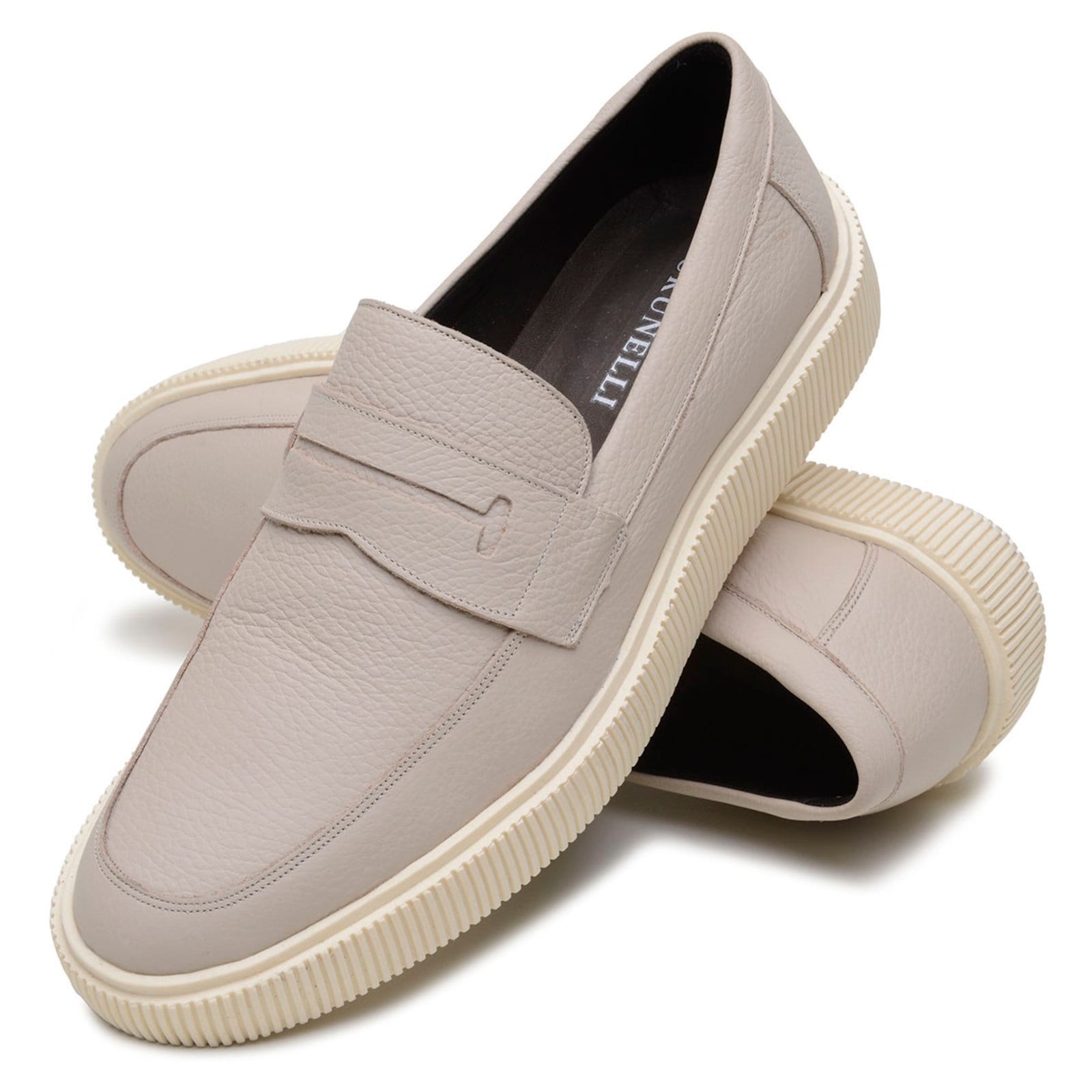 Sapato Mocassim Masculino Veritimo Casual Em Couro Oxford Confortável Elegante Marfim