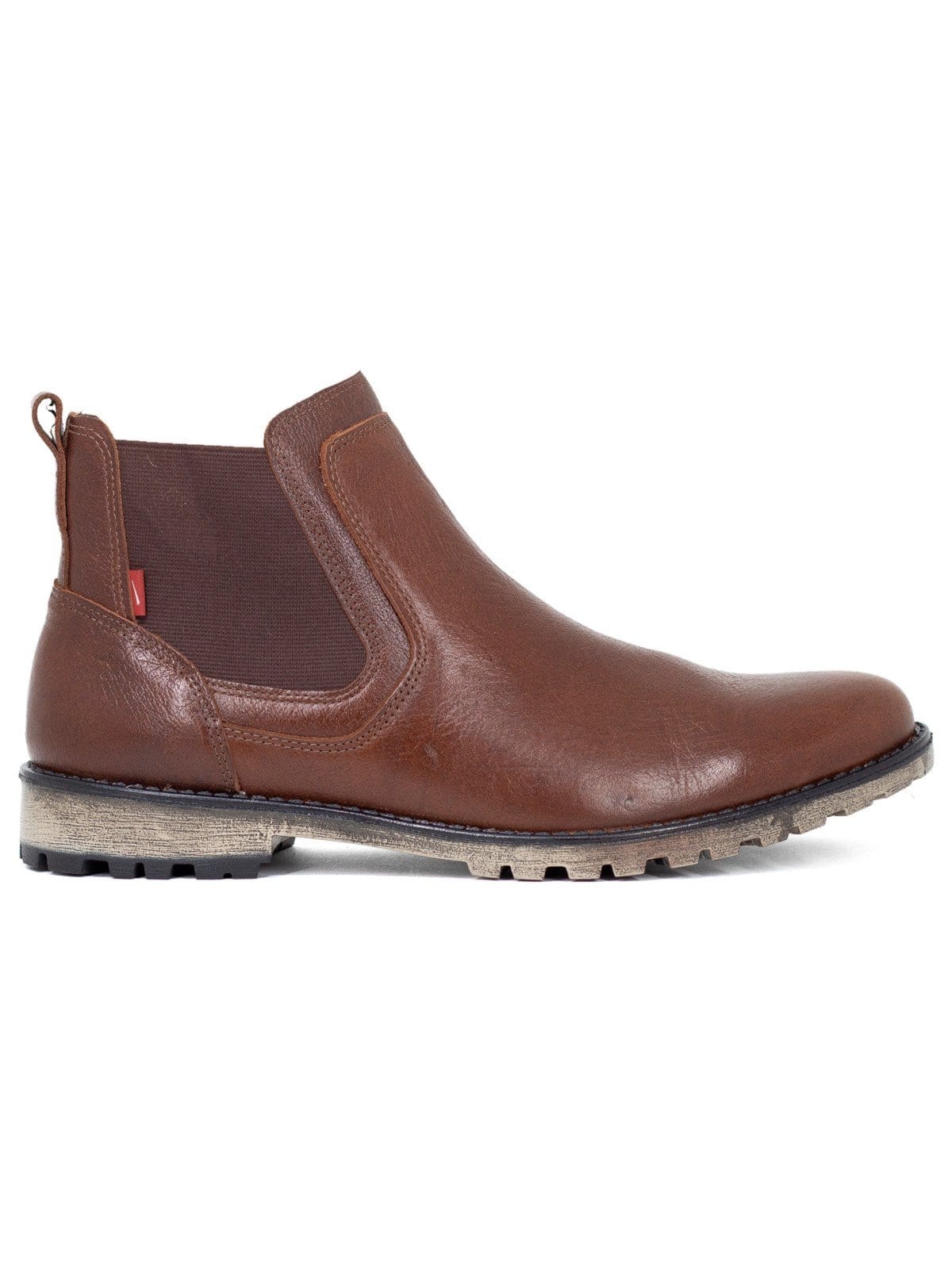 Vista principal Bota Masculina Ferracini 24h Cross Couro Chelsea Elástico Tratorada Café FERRACINI marrom