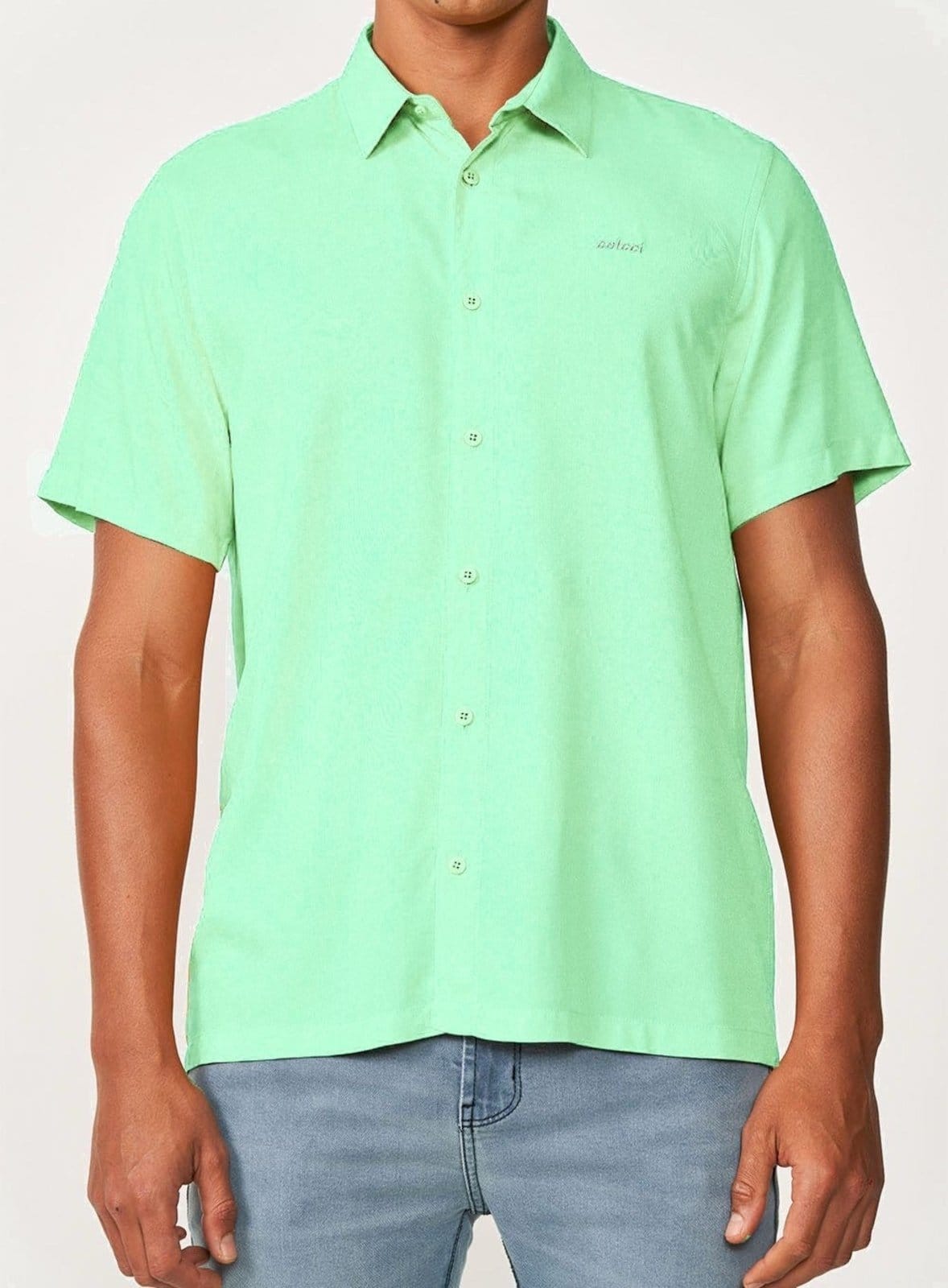 Vista principal Camisa Relax Manga Curta Colcci Yugi Colcci verde