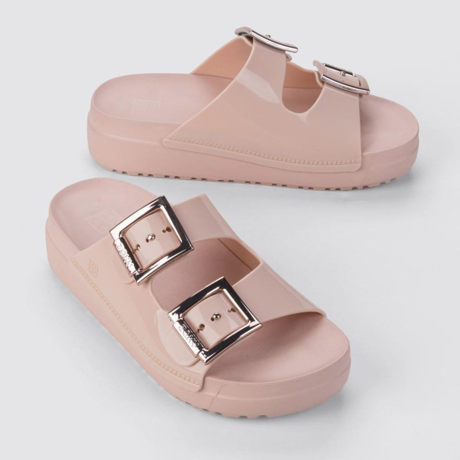 Vista 2 Papete Zaxy Feminina Partner High 19059 Nude Claro Incolor Zaxy incolor nude