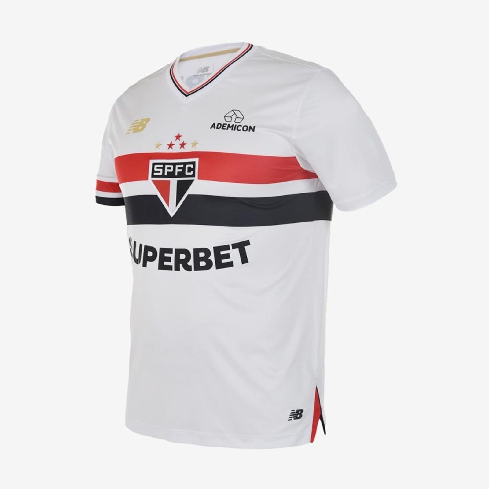 Vista 2 Camisa Torcedor Home Spfc 2025 C Masculina New Balance incolor