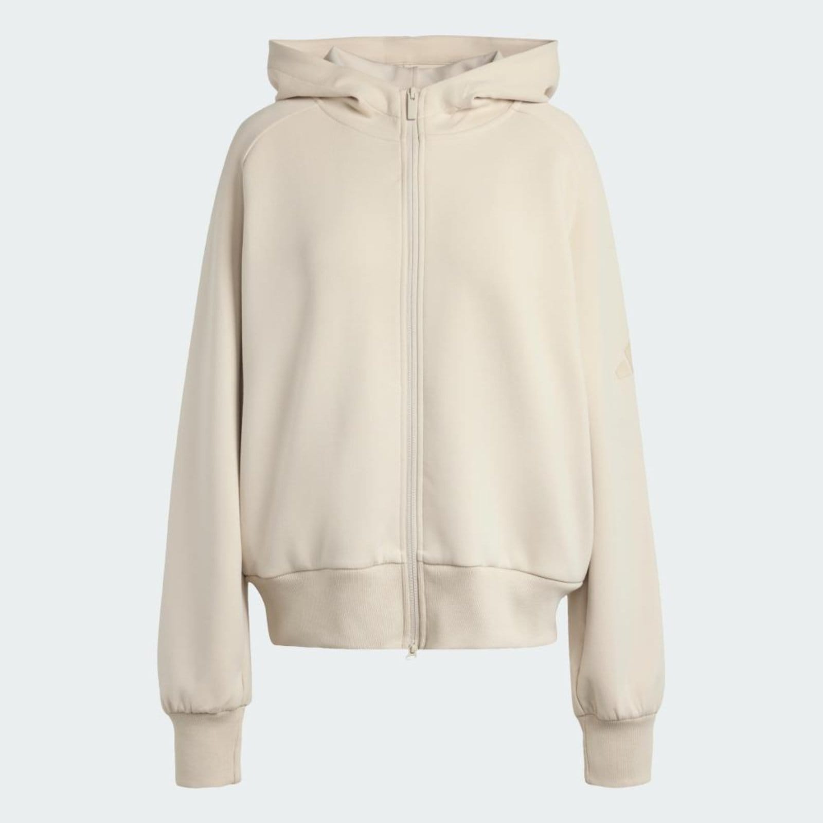 Vista 2 BLUSA CAPUZ SOFT LUX FECHO ZÍPER adidas Sportswear adidas Sportswear bege