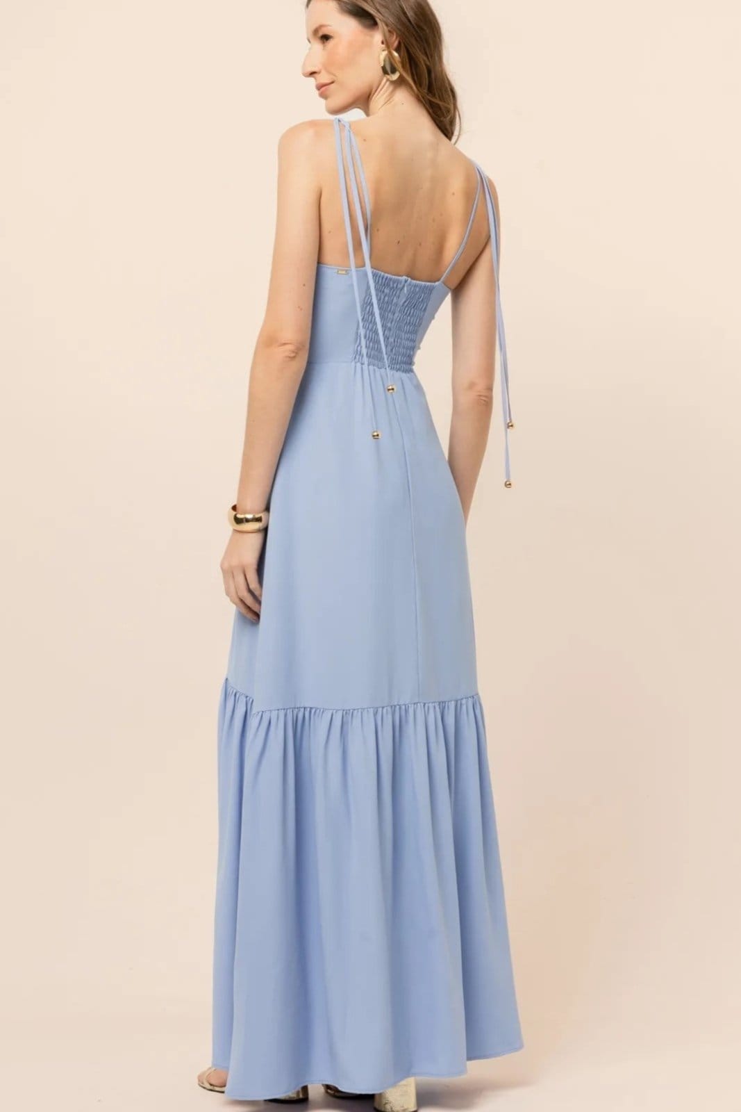 Vista 2 Vestido Clara Com Alças Ajustáveis Serenity VIC BRAND azul