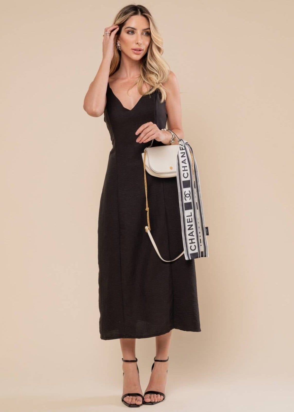 Vista 2 Vestido Sawary Midi - 278740 Sawary preto