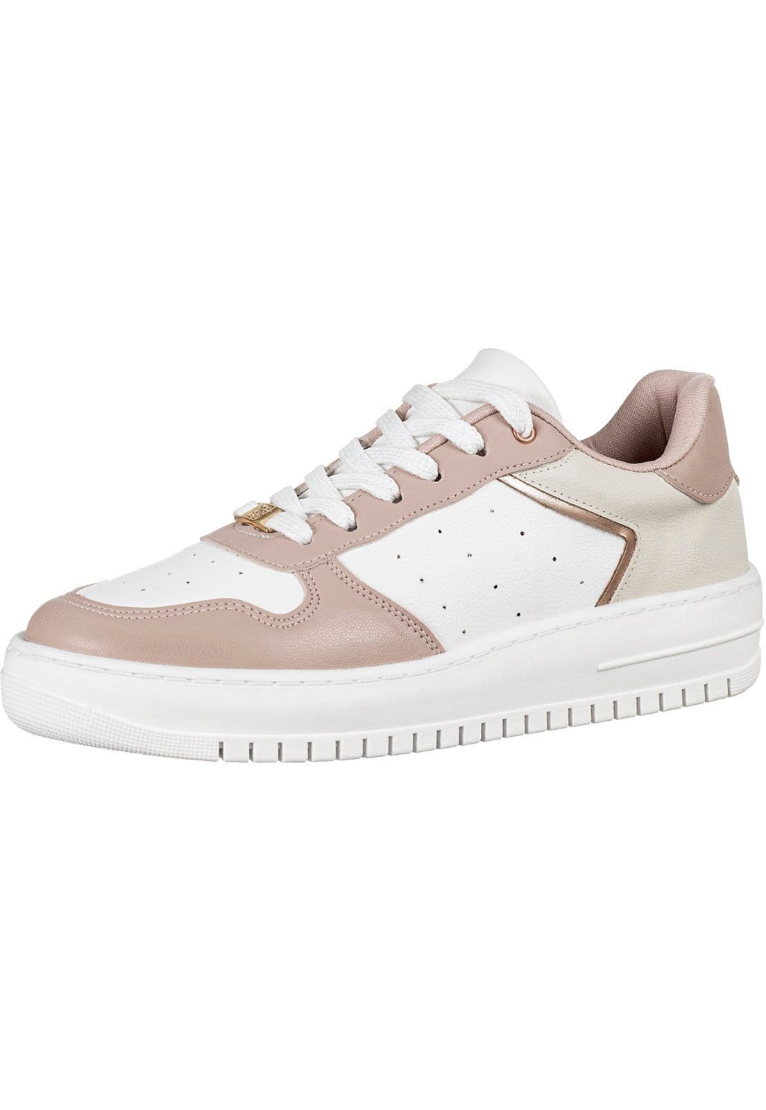 Vista principal Tenis Feminino Casual Retrô Recortes Original Gigil Nude Gigil rosa/rosê nude