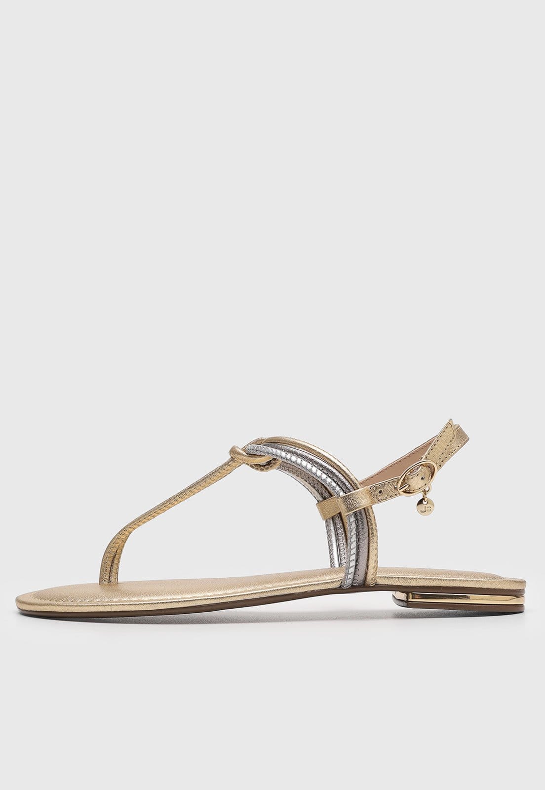 Rasteira Feminina Jorge Bischoff Metalizada Dourada