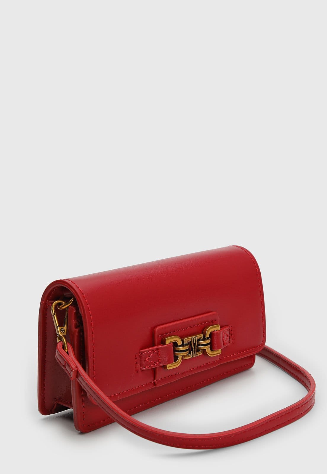 Vista 2 Bolsa Feminina Santa Lolla Detalhe Metálico Vermelha Santa Lolla vermelho