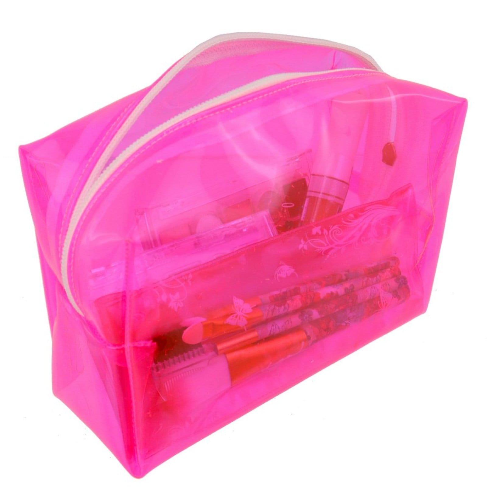 Vista principal Estojo Necessaire Lavini Organizador Cosmético de Maquiagem Lavini Shoes rosa