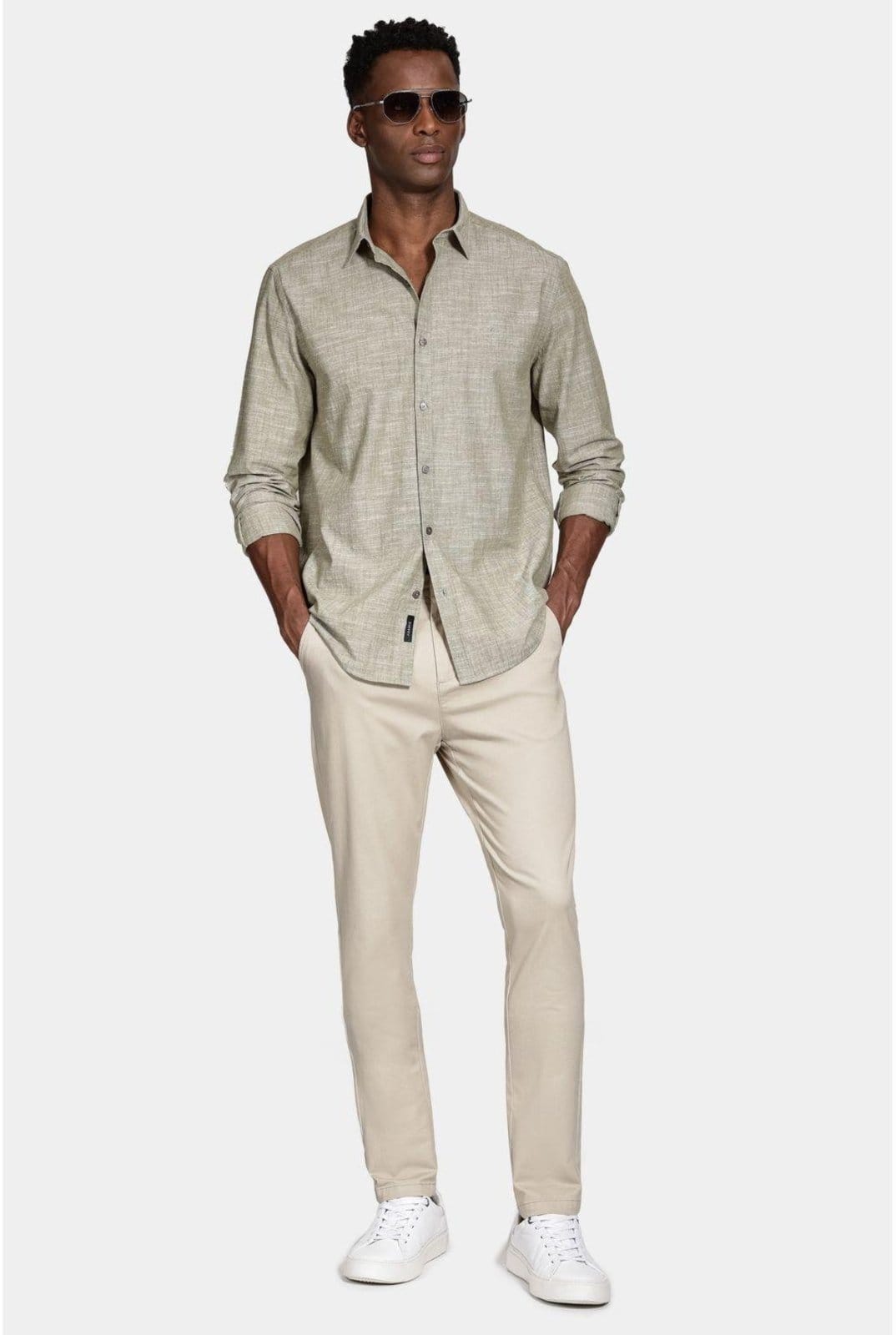 Vista 2 Camisa Aramis Manga Longa Regular Flamê Militar Aramis verde