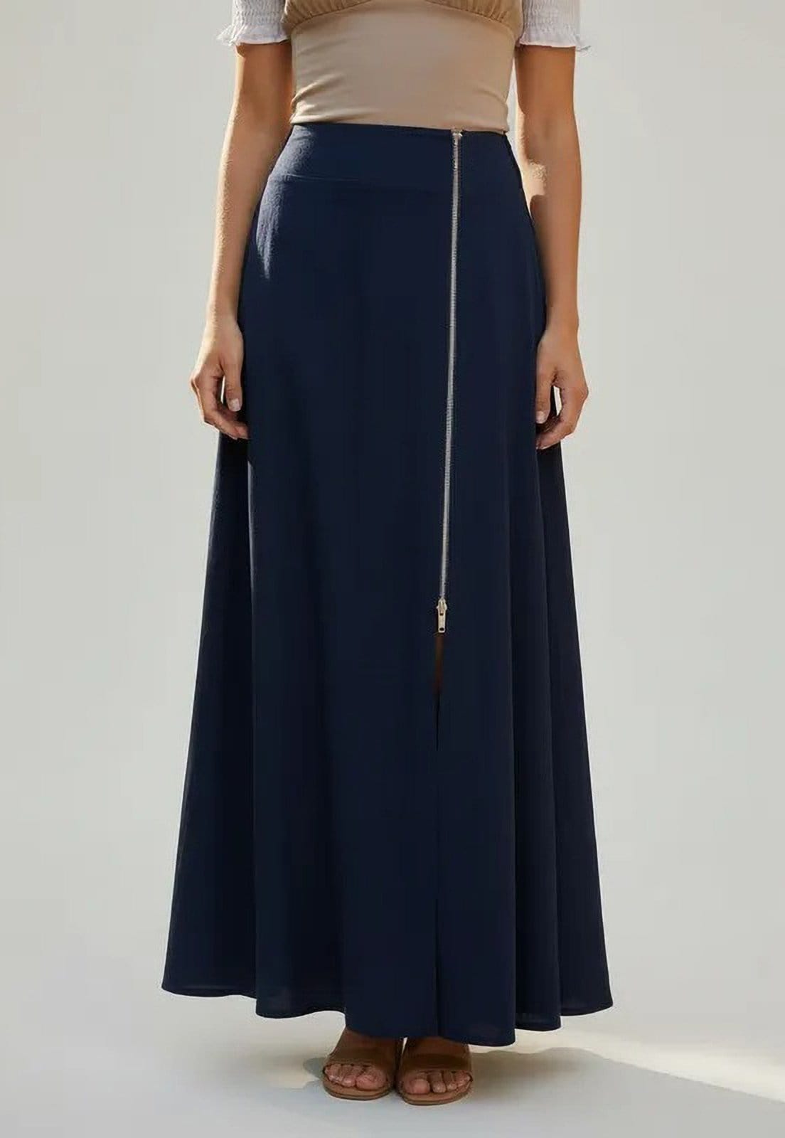 Saia Midi com Zíper - 2