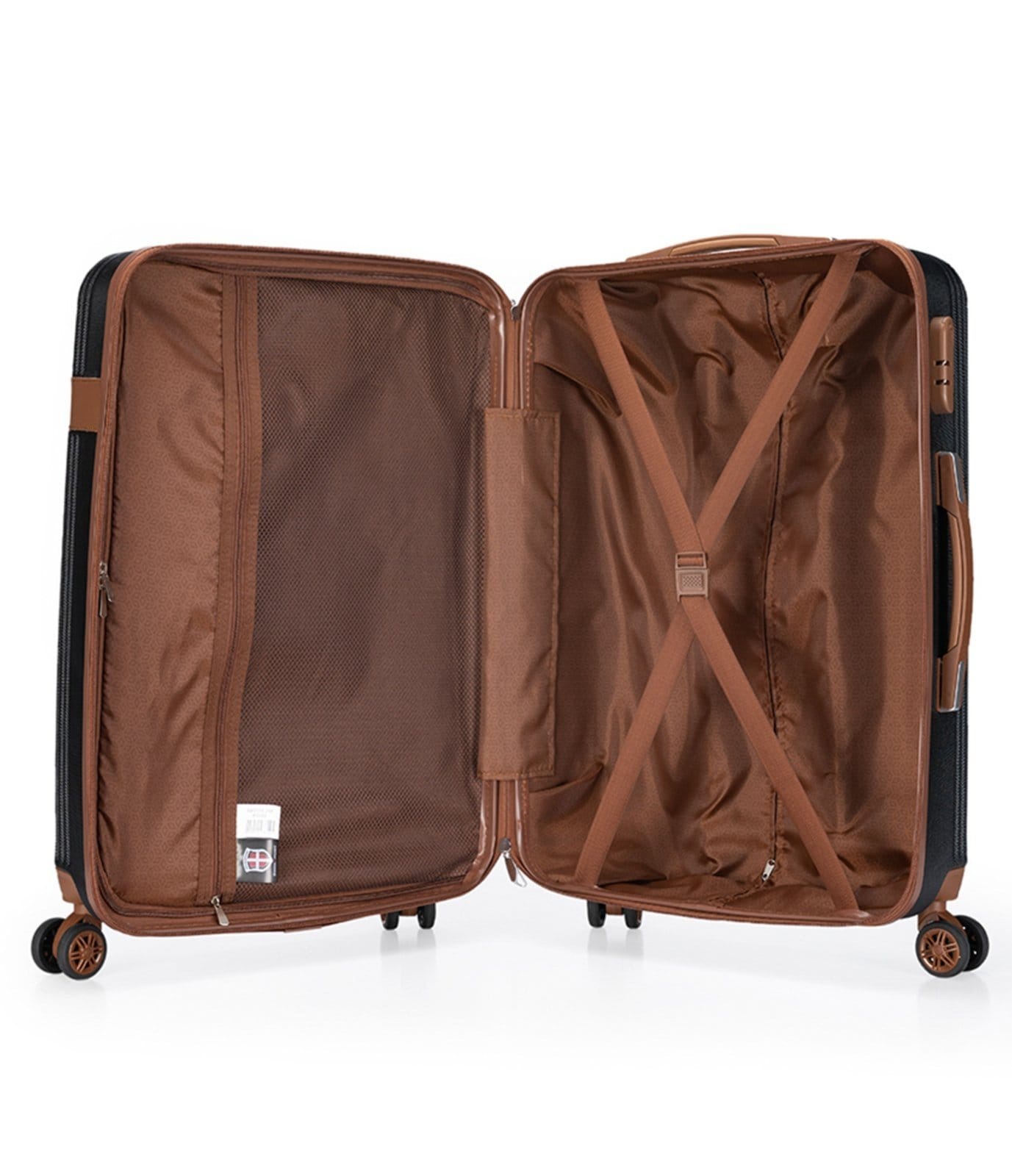 Vista 2 Mala Pequena De Bordo 4 Rodas Viagens Reforçada Swissport preto