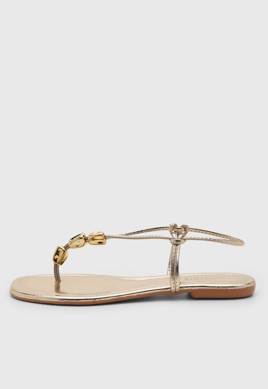 Rasteira Feminina Santa Lolla Pedrarias Dourada