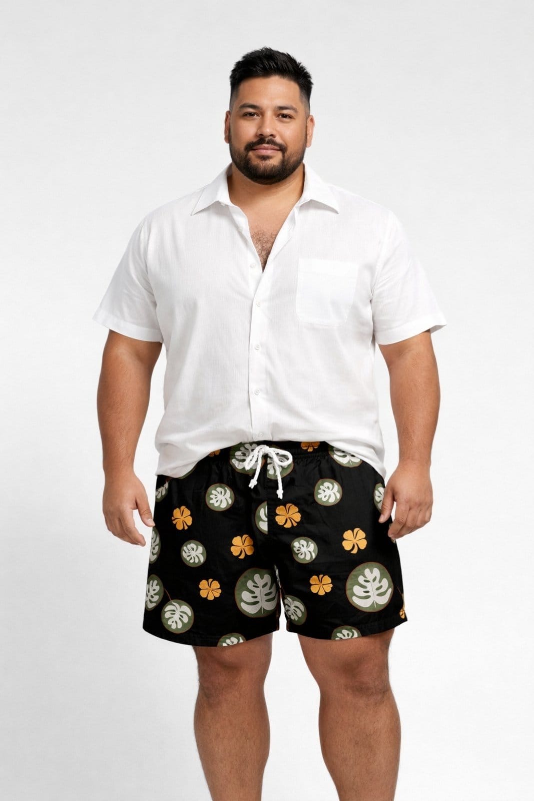 Bermuda Plus Size D Bell Outlet Fashion Estampa Havaí