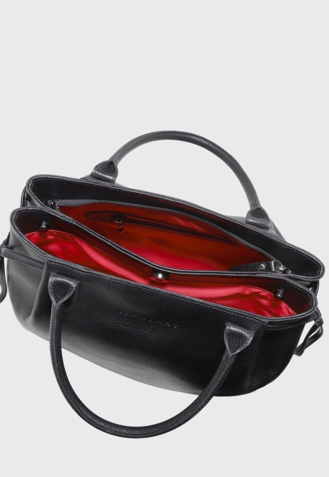 Vista 2 Bolsa Transversal Couro Mariart Capitólio Preta Mariart preto