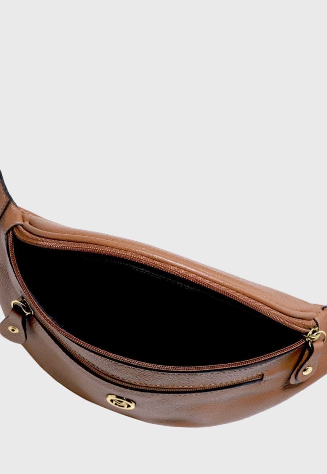 Vista 2 Pochete Couro Mariart Dani Camel Mariart caramelo