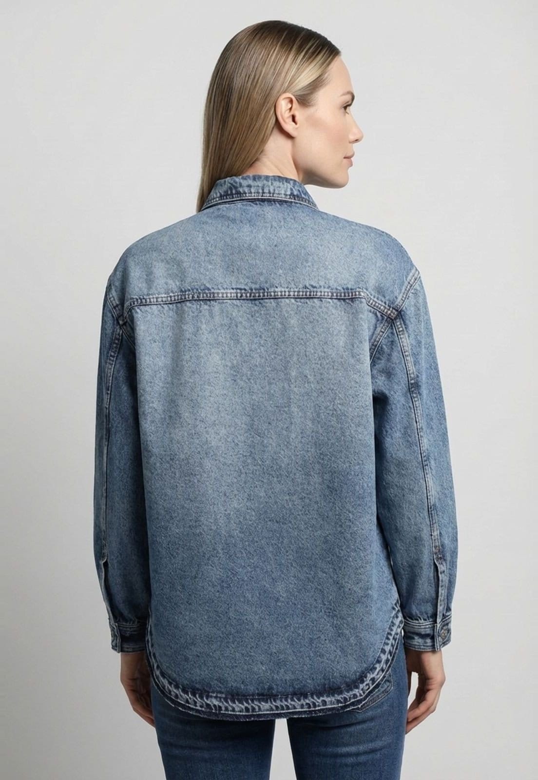 Vista 2 Camisa Feminina Colcci Jeans Colcci azul