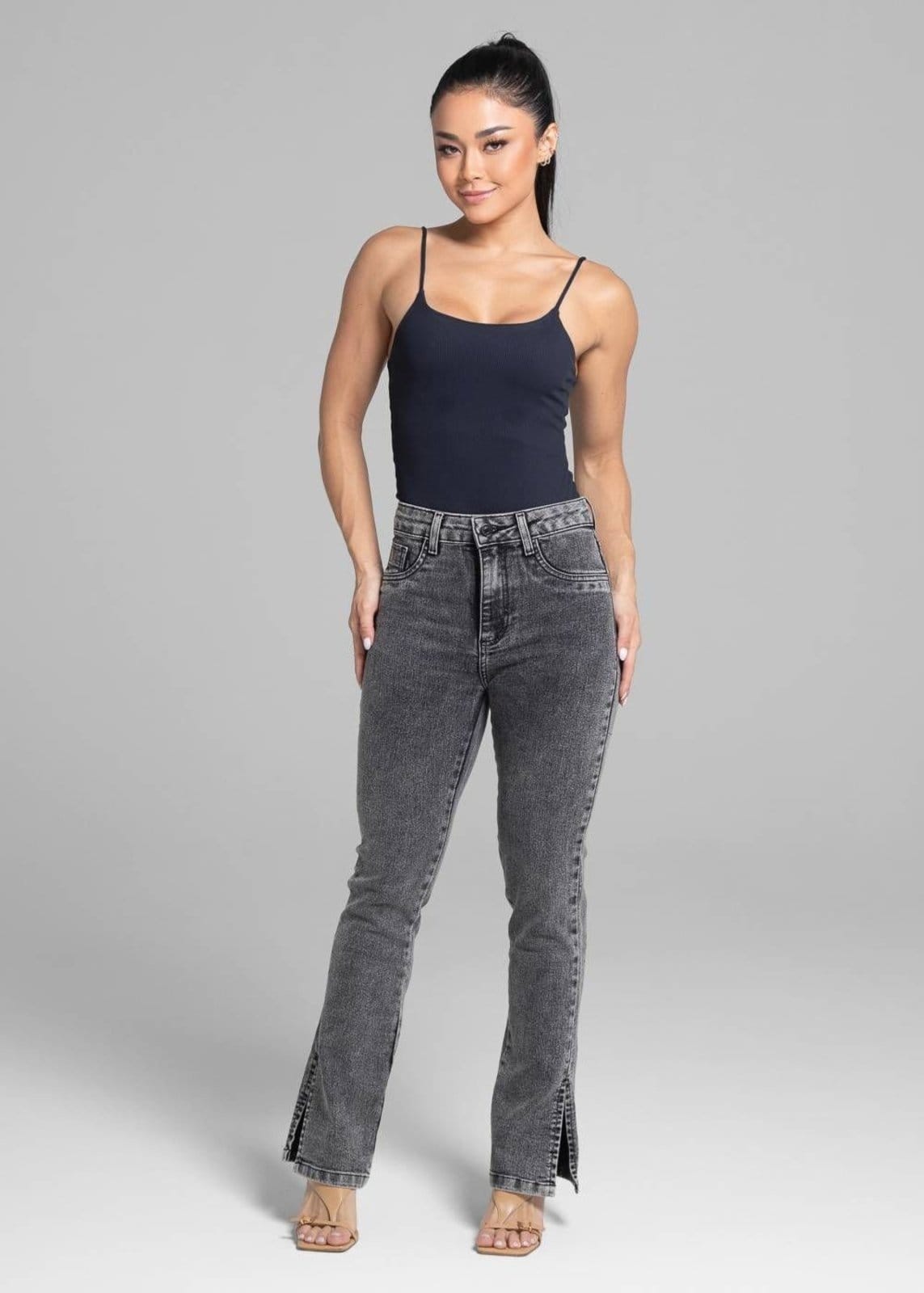 Vista 2 Calça Jeans Sawary Reta - 282216 Sawary preto