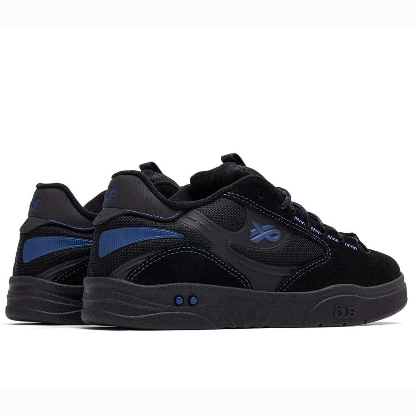 Vista 2 Tênis OUS Fluente GTX Masculino PRT Azul Essencial ÖUS preto azul