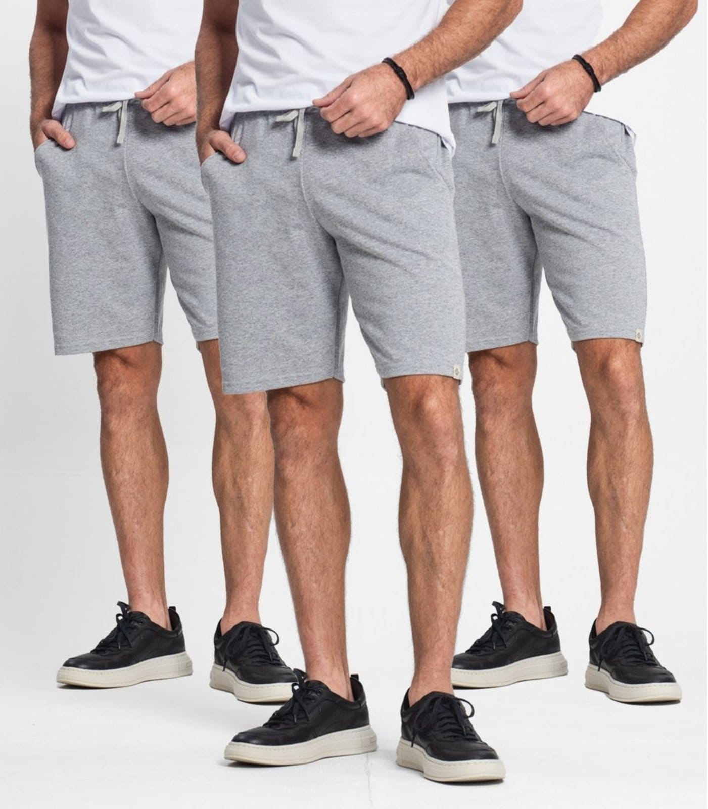 Kit 3 Bermudas De Moletom Masculina Select Mescla