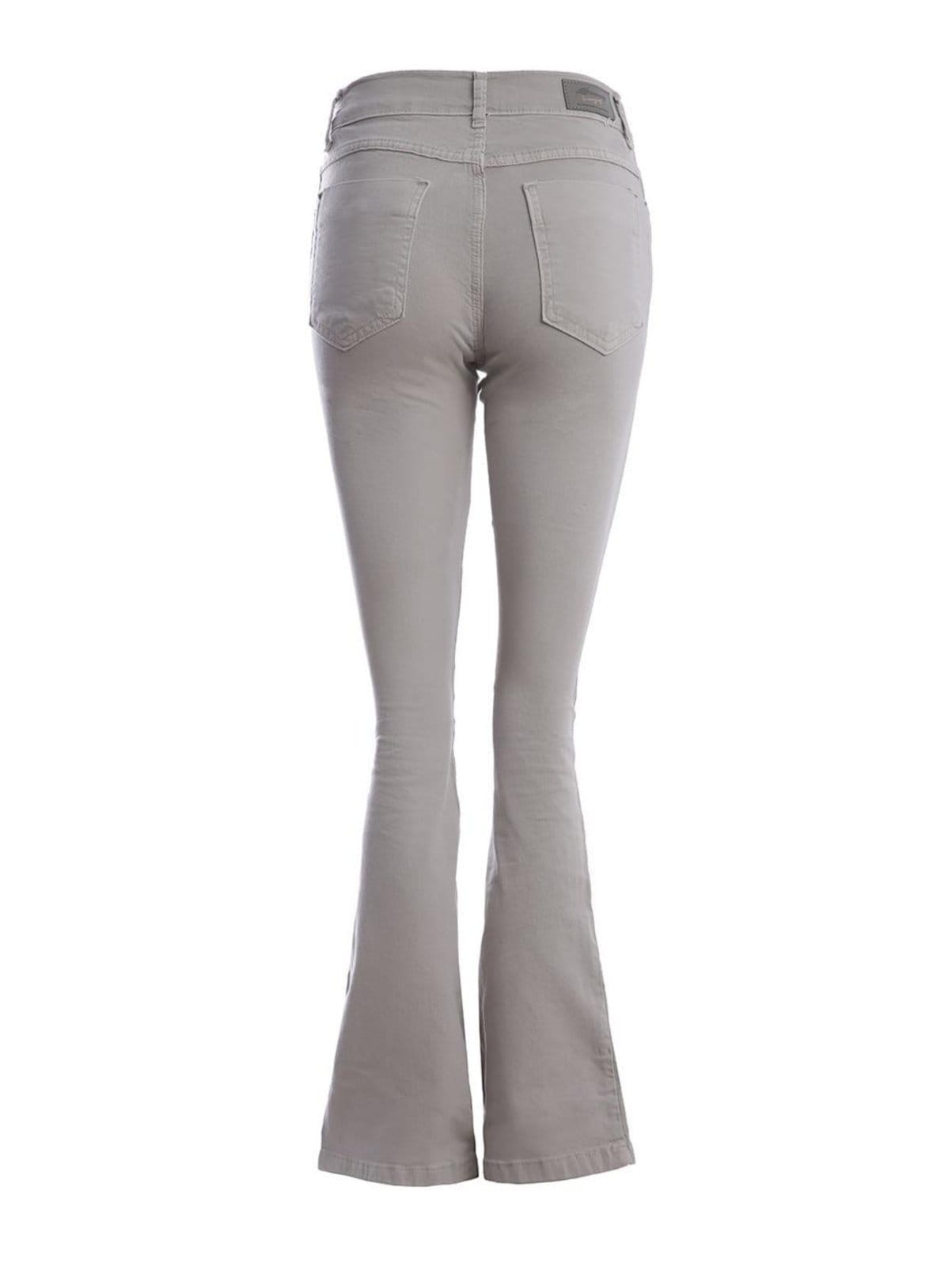 Vista 2 Calça Sarja Boot Cut Sawary Feminina CLARO Sawary cinza