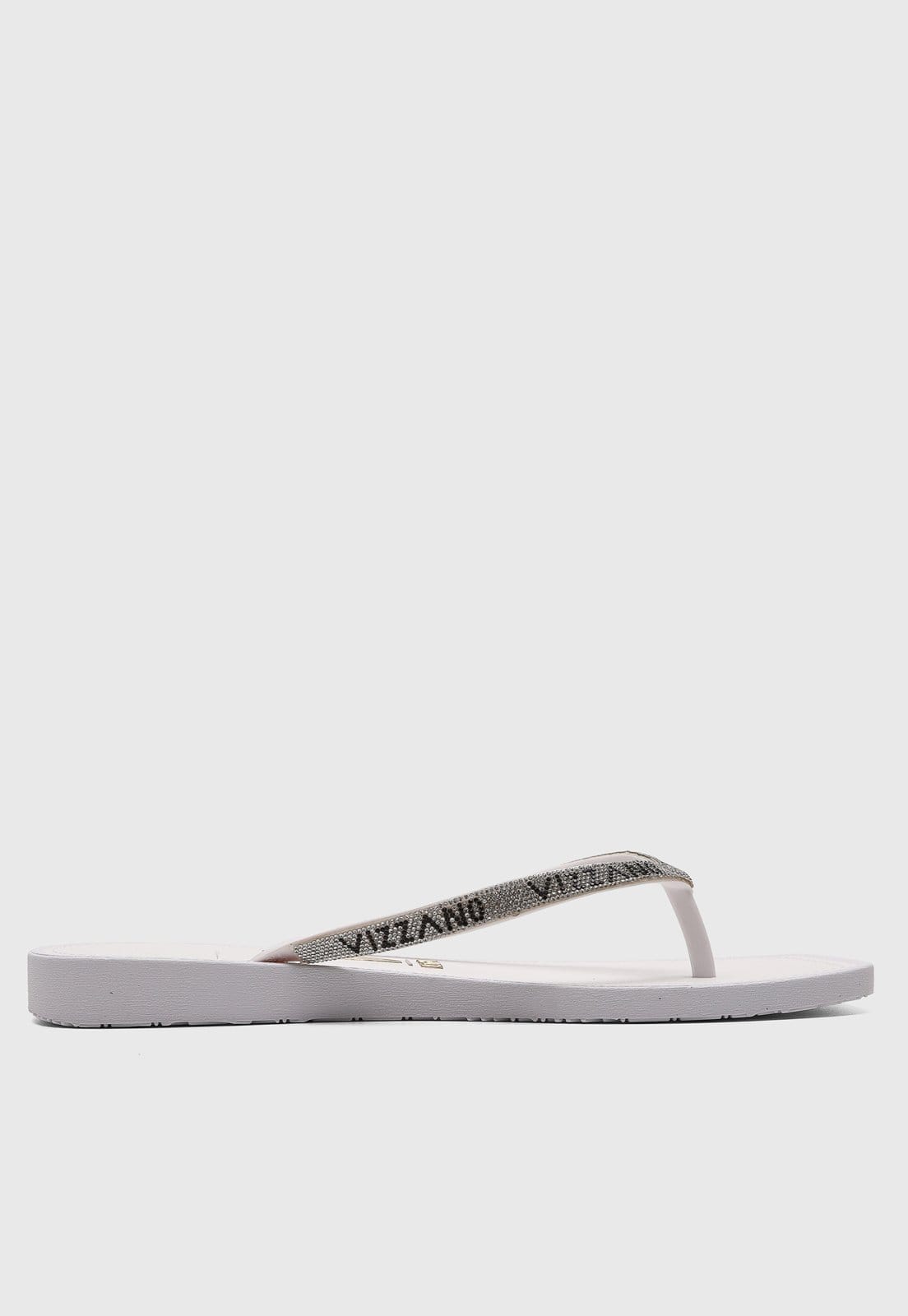 Vista 2 Chinelo Dedo Vizzano Tiras Finas Brilho VIZZANO branco