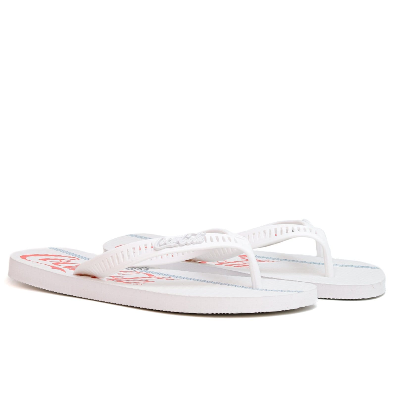 Vista 2 Chinelo Coca Cola Fords 2 Masculino Coca-Cola branco