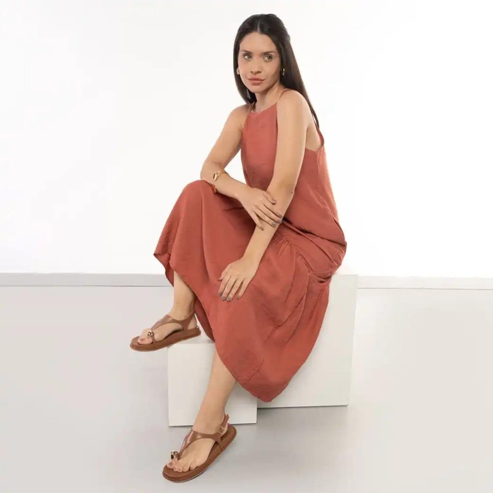 Vista 2 Sandália Via Marte Papete Feminina VIA MARTE marrom