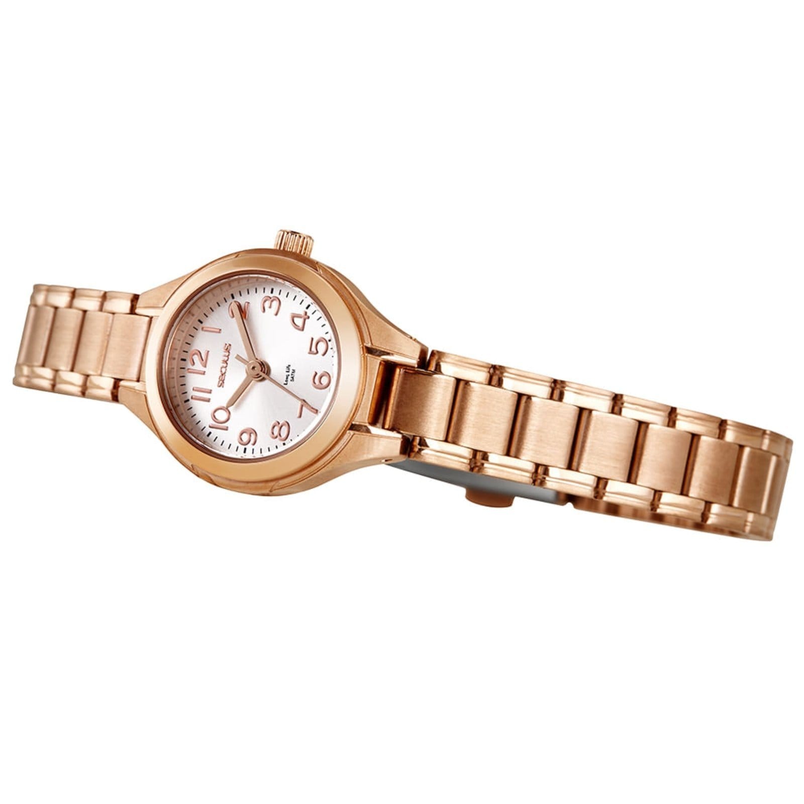 Vista 2 Relógio Seculus Feminino Aço Numeração Completa Rose Gold Seculus rosa rose