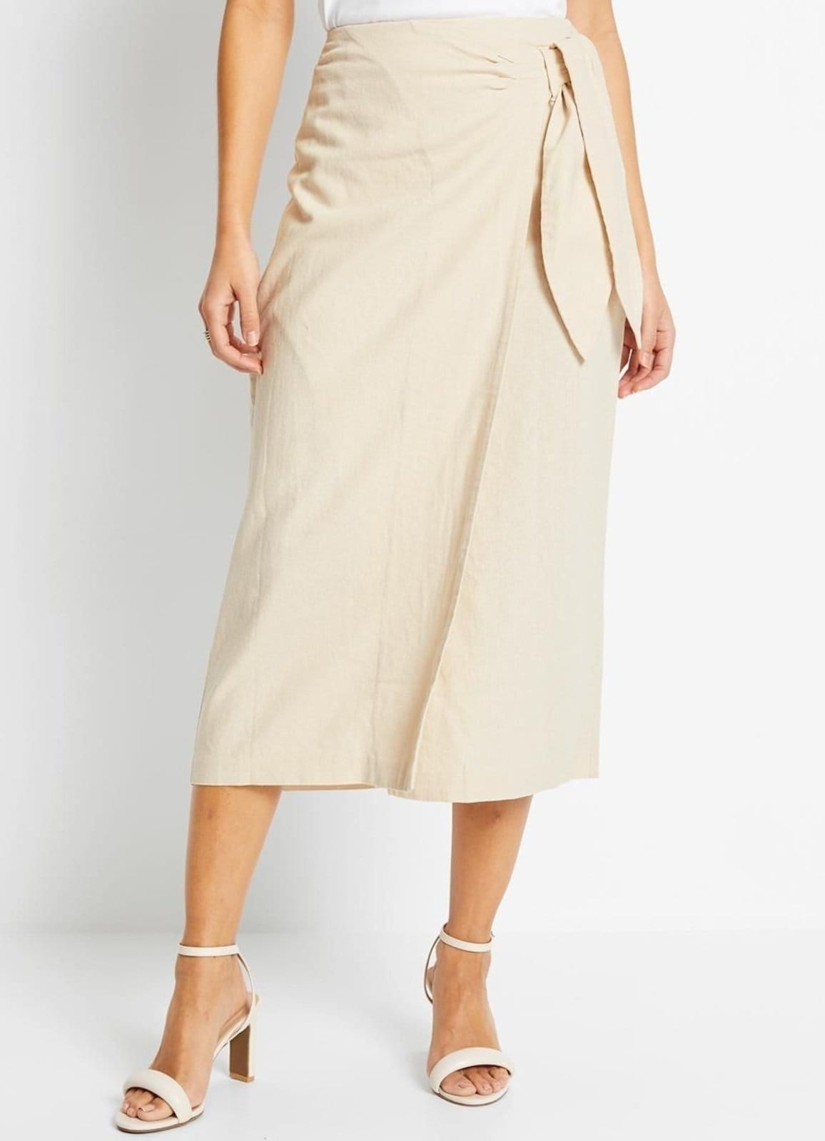 Saia Linho Areia Colorido