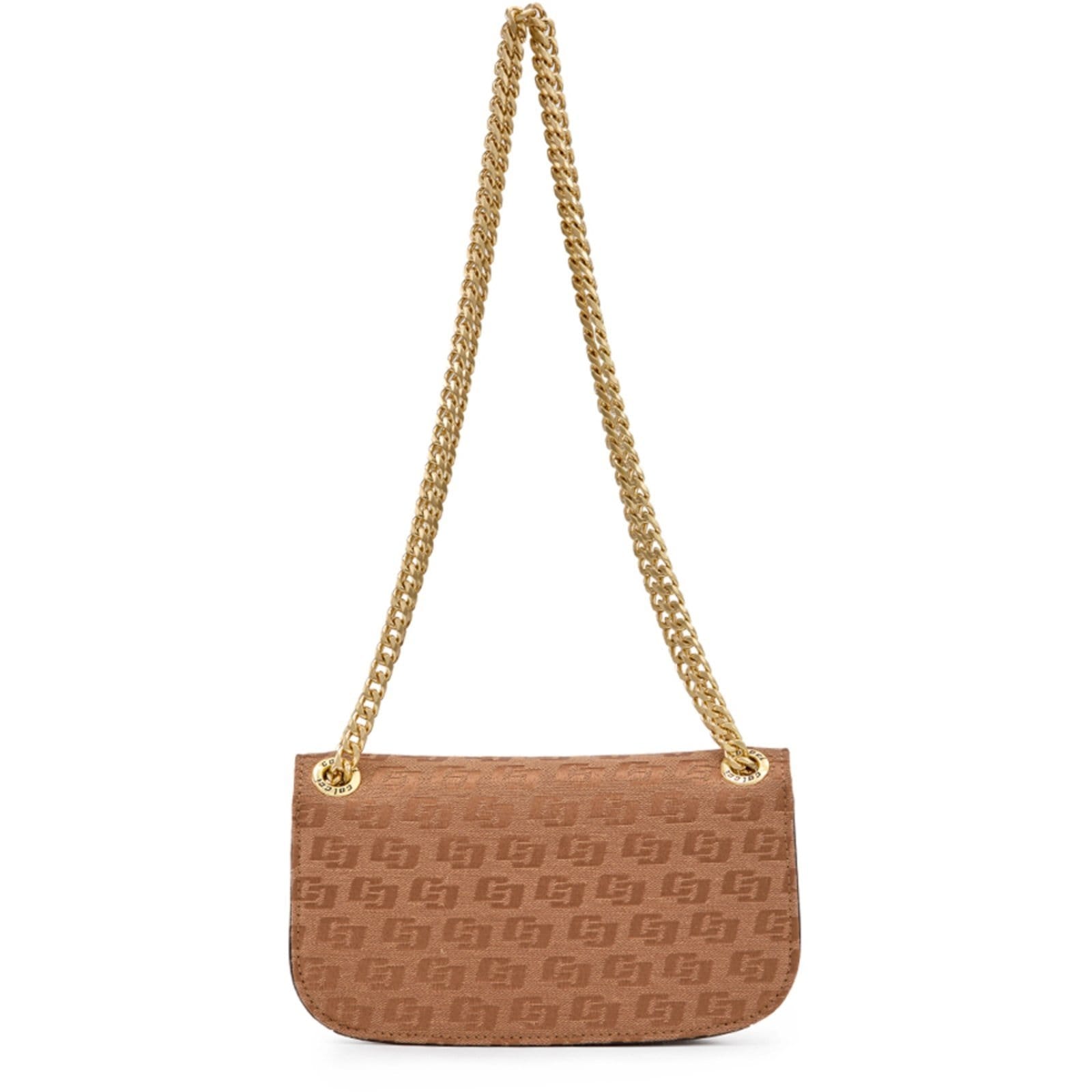 Vista 2 Bolsa Shoulder Colcci Monograma Ou25 Caramelo Feminino Colcci marrom