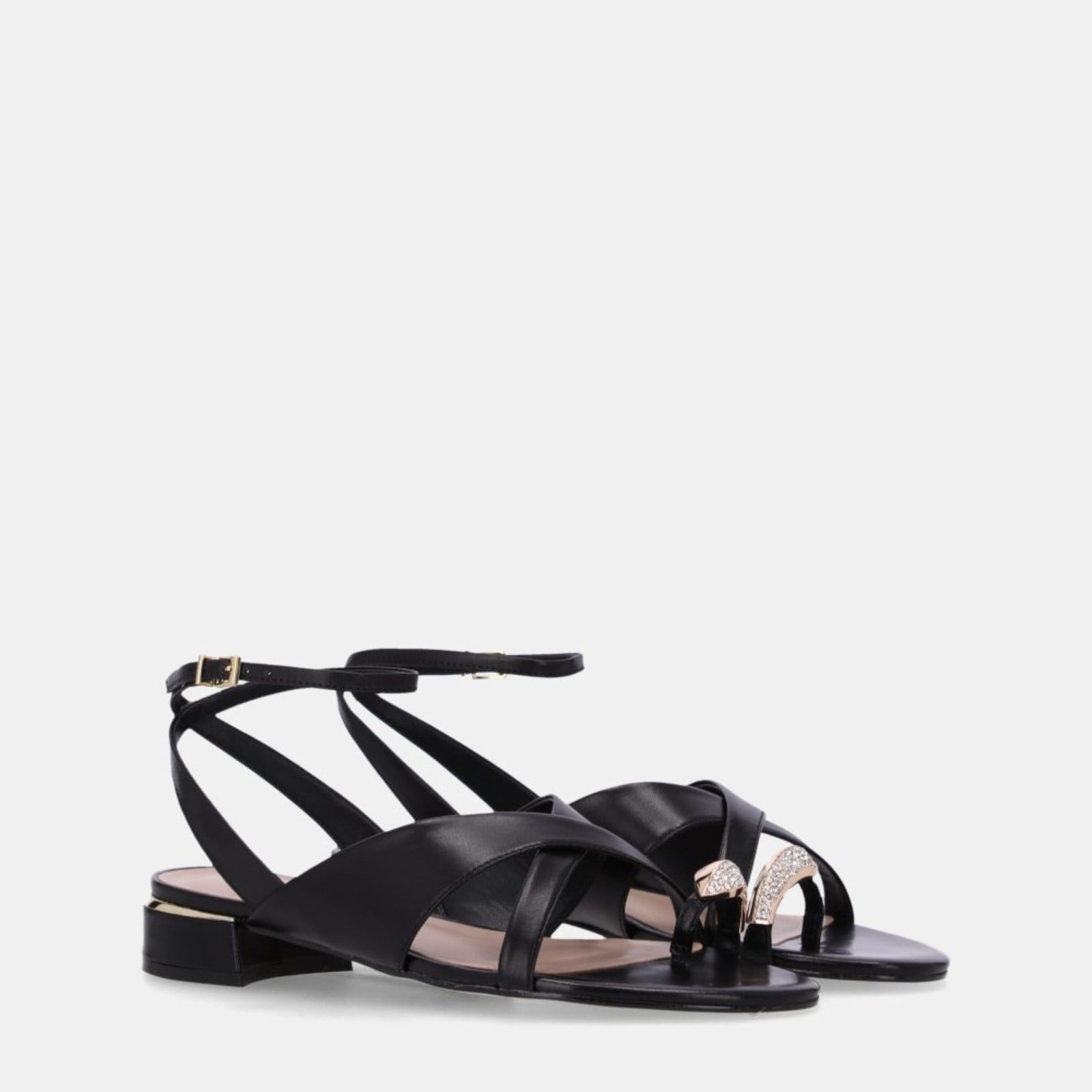 Vista 2 Sandália Rasteira Luz da Lua - 80910005 Luz Da Lua Luz Da Lua preto